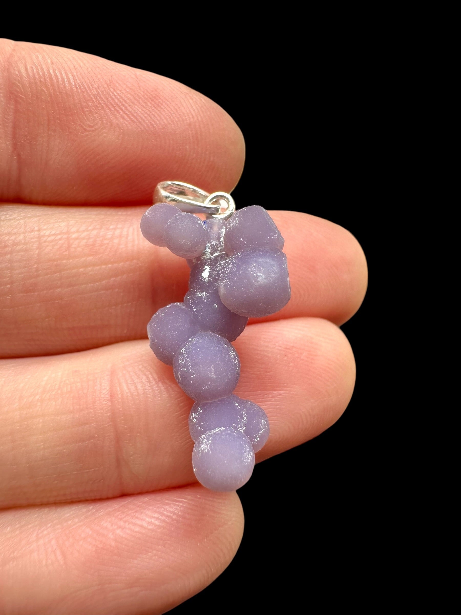 Silver grape chalcedony pendant - SP/HCH019