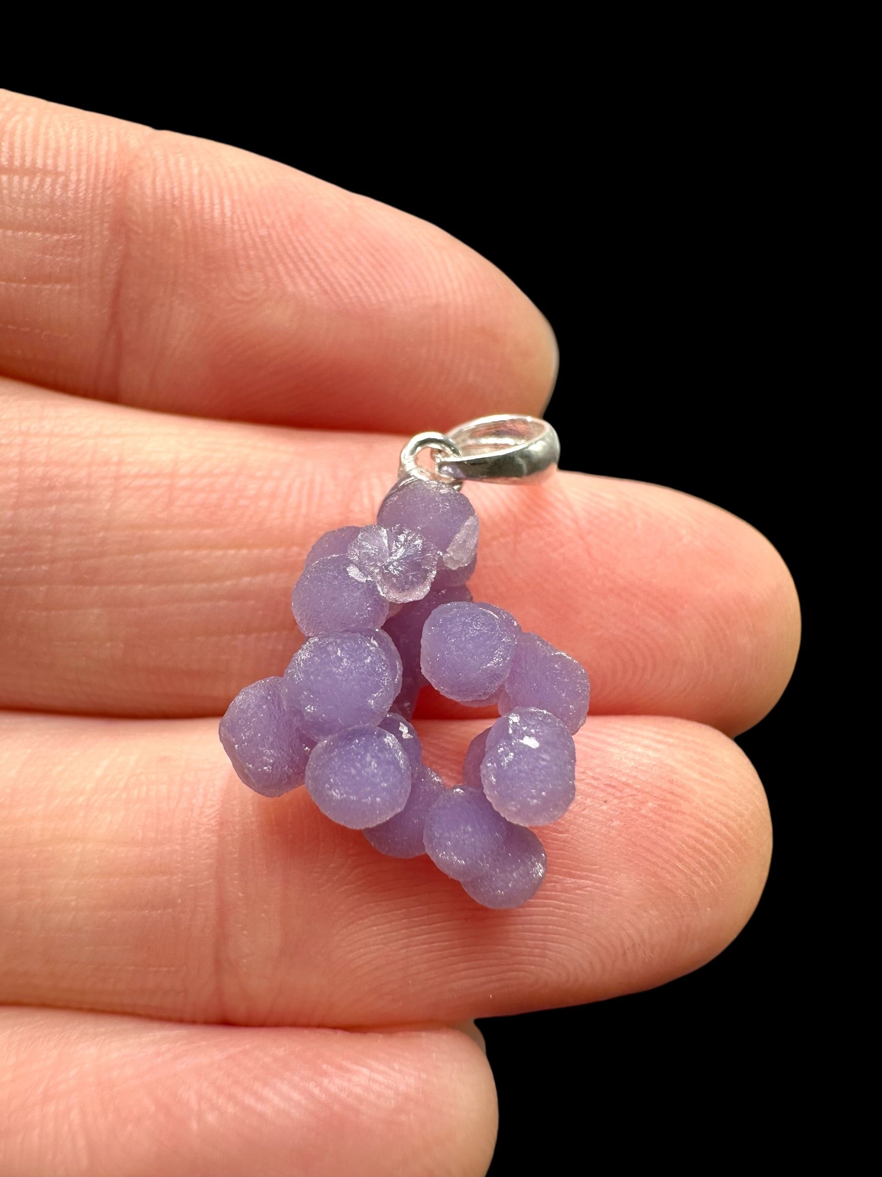 Silver grape chalcedony pendant - SP/HCH020