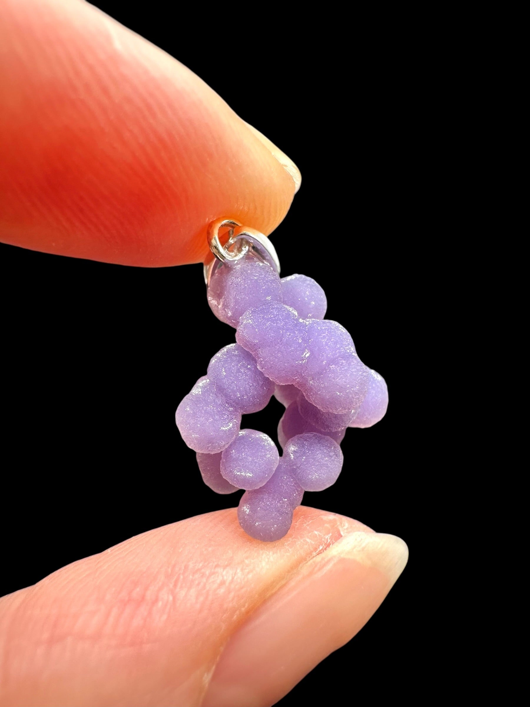 Silver grape chalcedony pendant - SP/HCH020