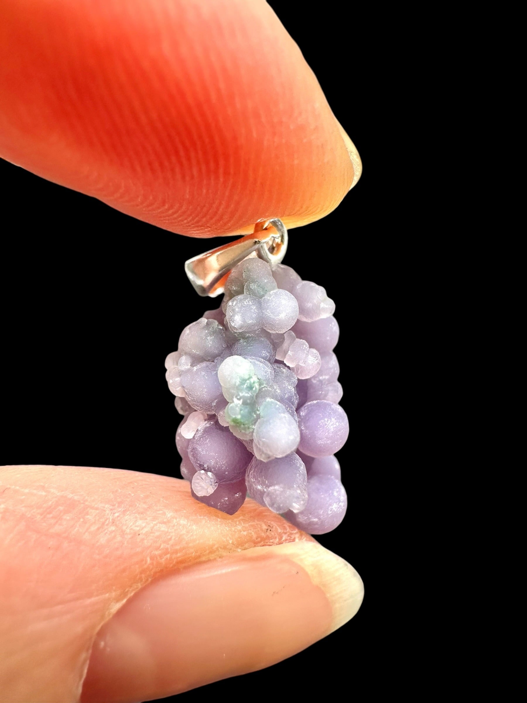 Silver grape chalcedony pendant - SP/HCH022