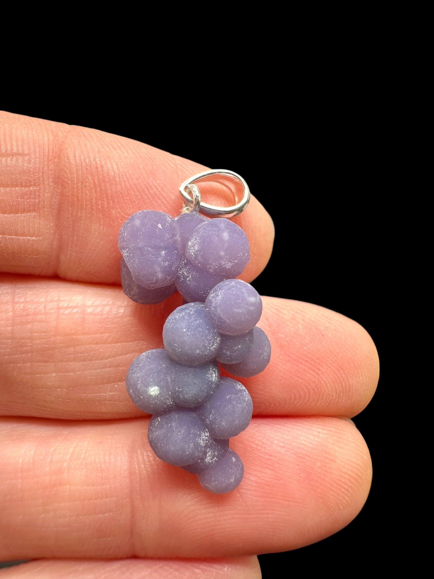 Silver grape chalcedony pendant - SP/HCH023