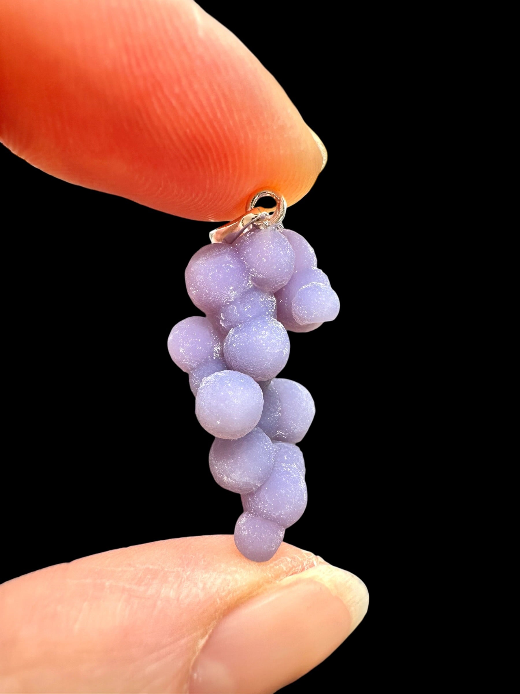 Silver grape chalcedony pendant - SP/HCH023