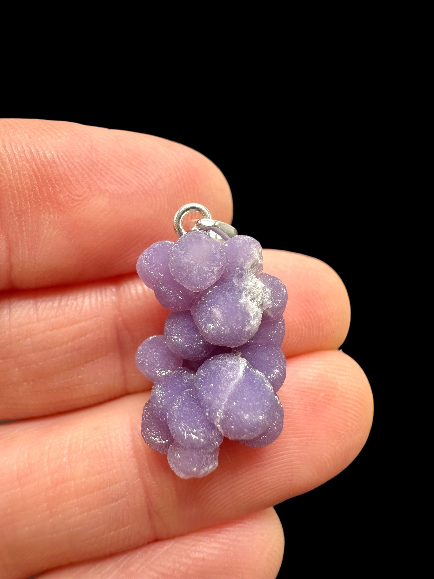 Silver grape chalcedony pendant - SP/HCH025