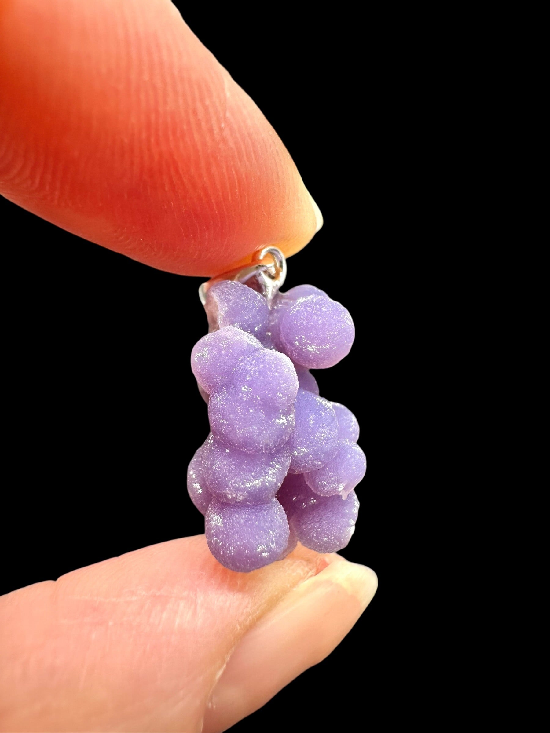 Silver grape chalcedony pendant - SP/HCH025