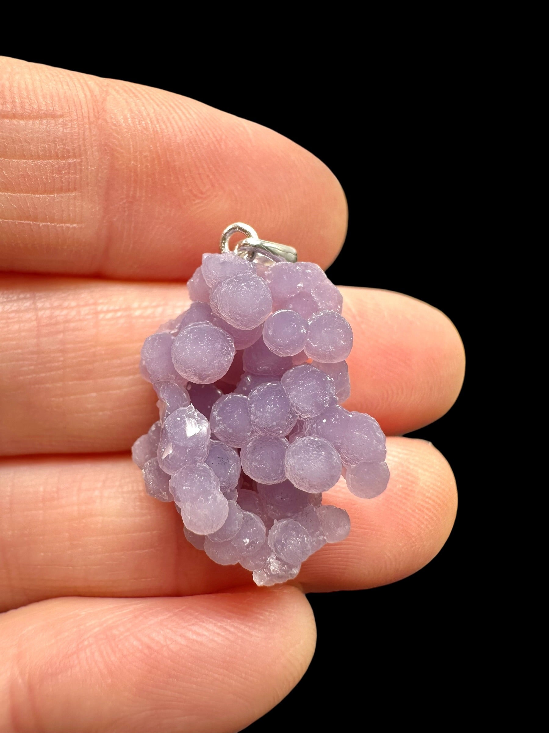 Silver grape chalcedony pendant - SP/HCH026