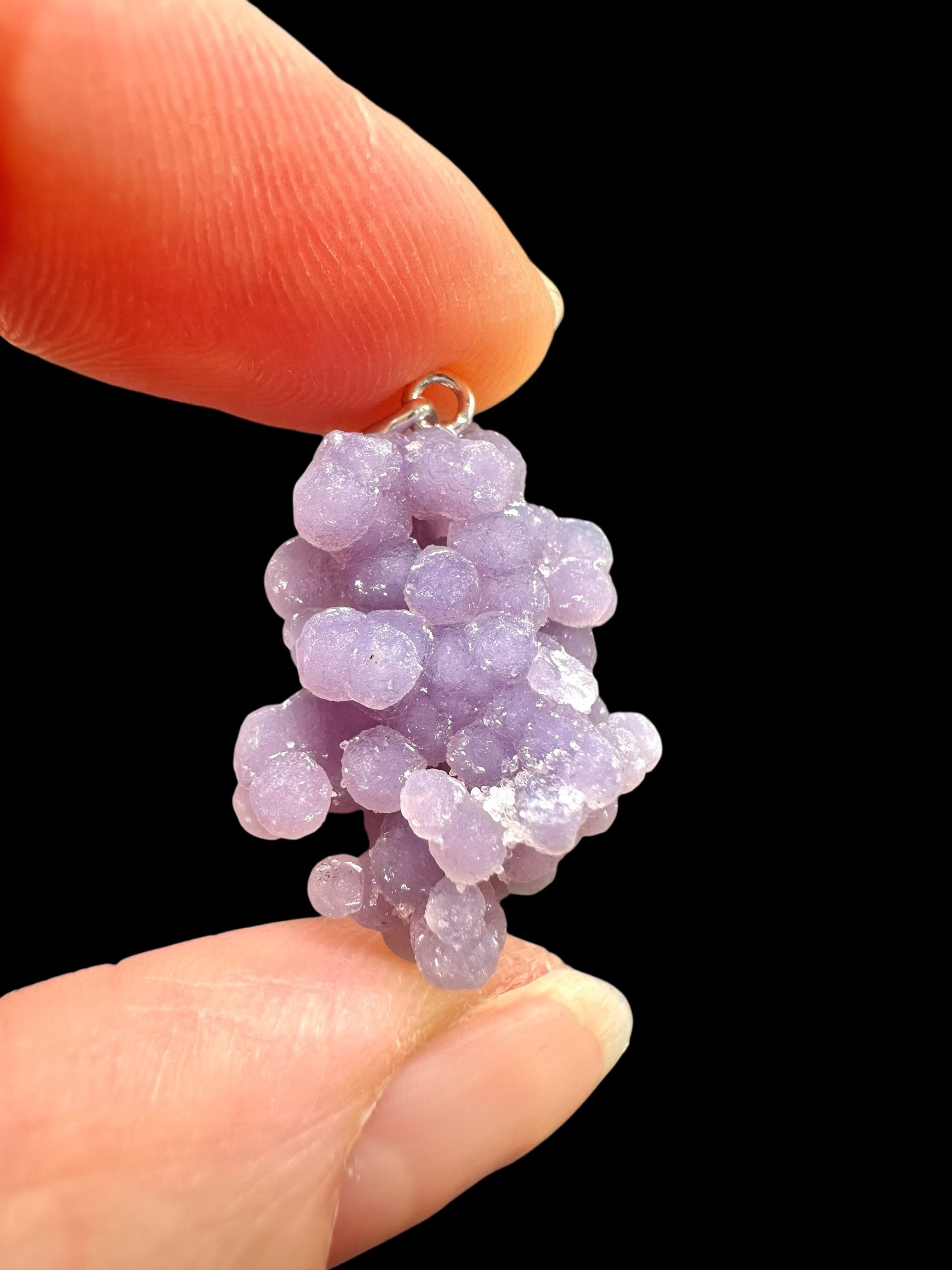 Silver grape chalcedony pendant - SP/HCH026