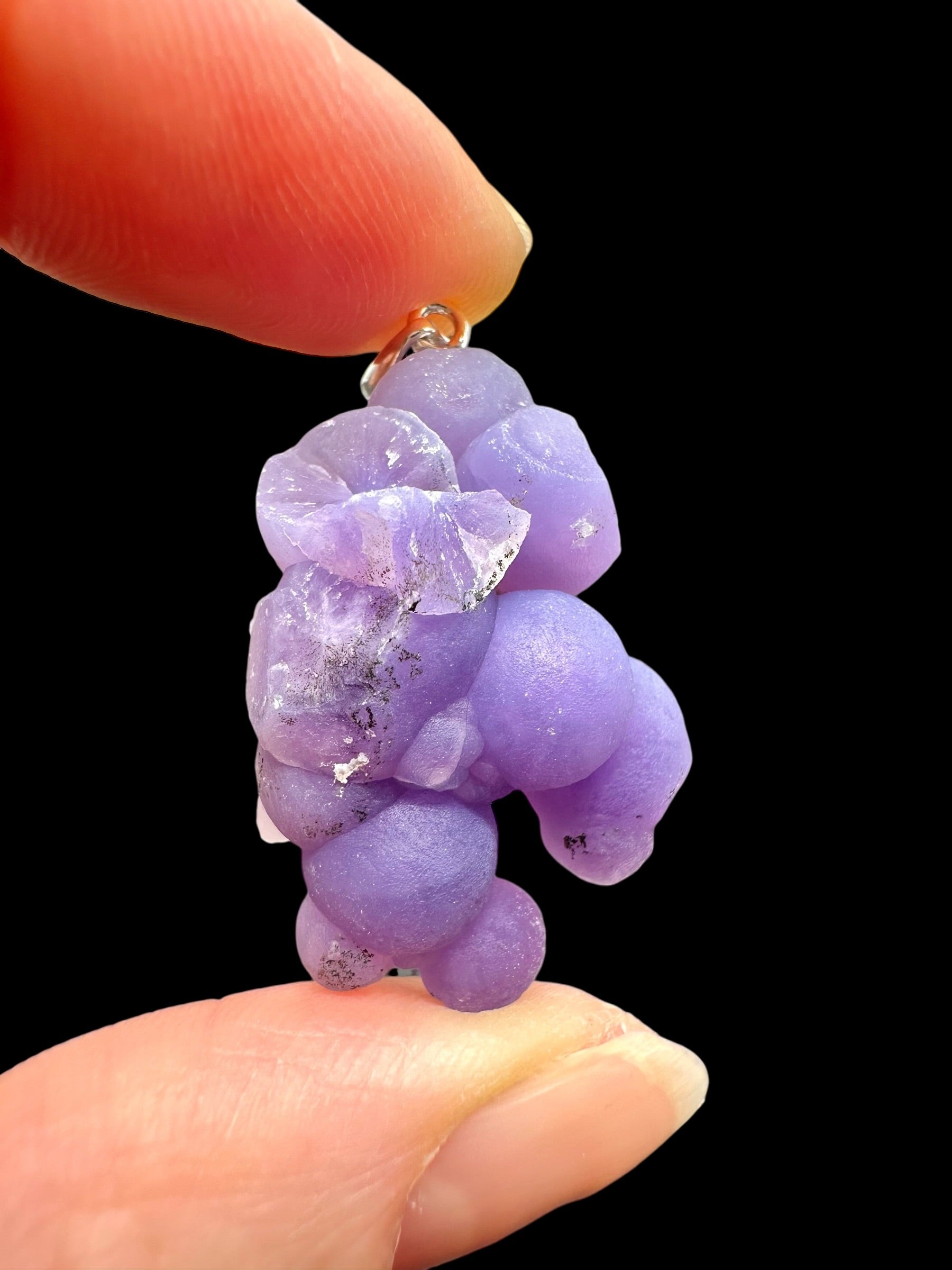 Silver grape chalcedony pendant - SP/HCH027