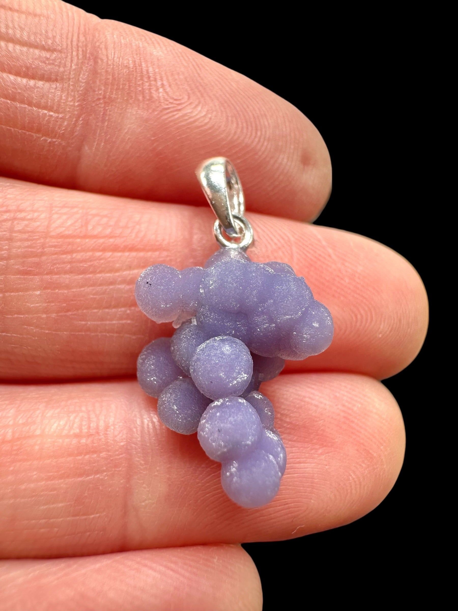 Silver grape chalcedony pendant - SP/HCH028