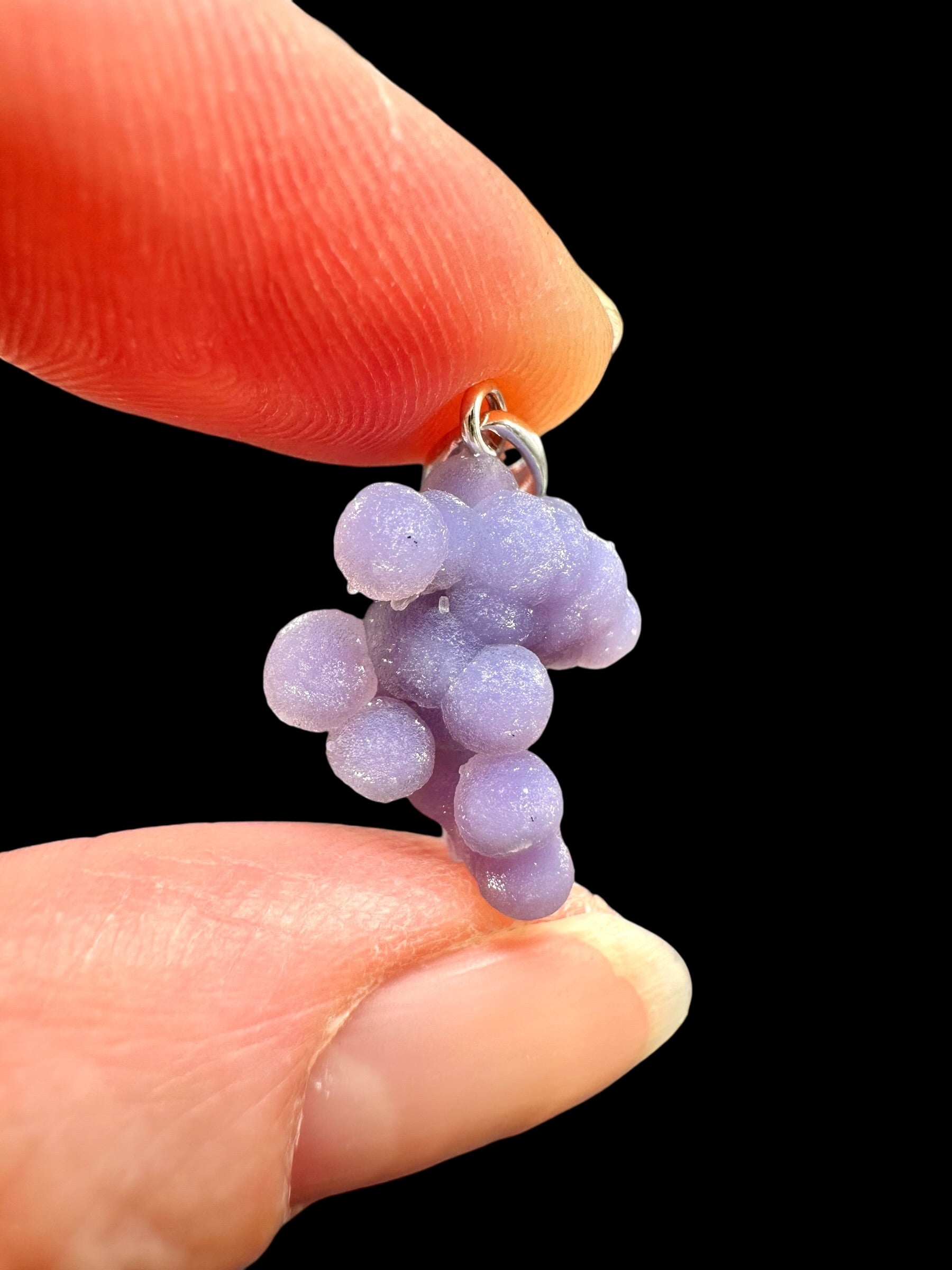 Silver grape chalcedony pendant - SP/HCH028