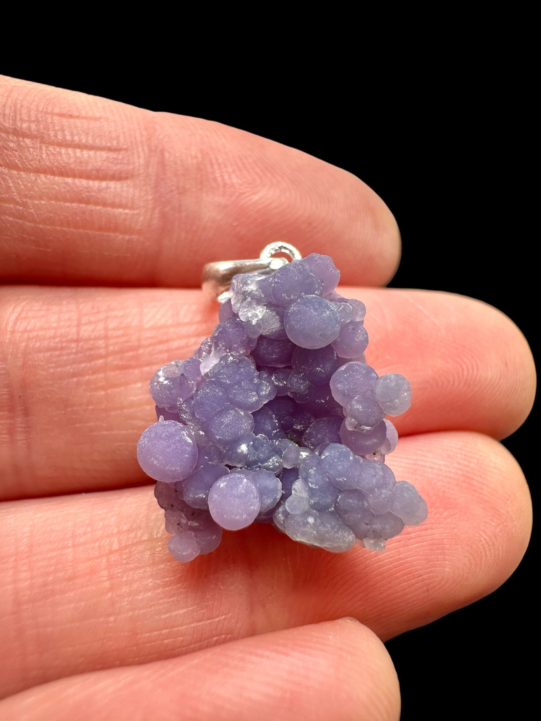 Silver grape chalcedony pendant - SP/HCH029