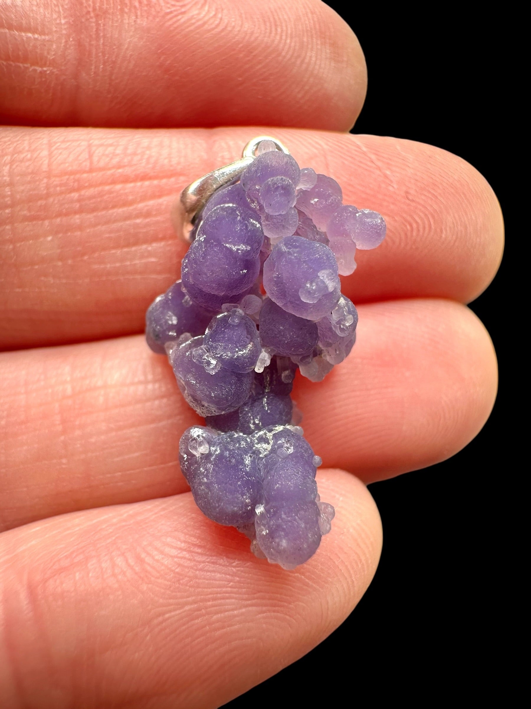 Silver grape chalcedony pendant - SP/HCH030