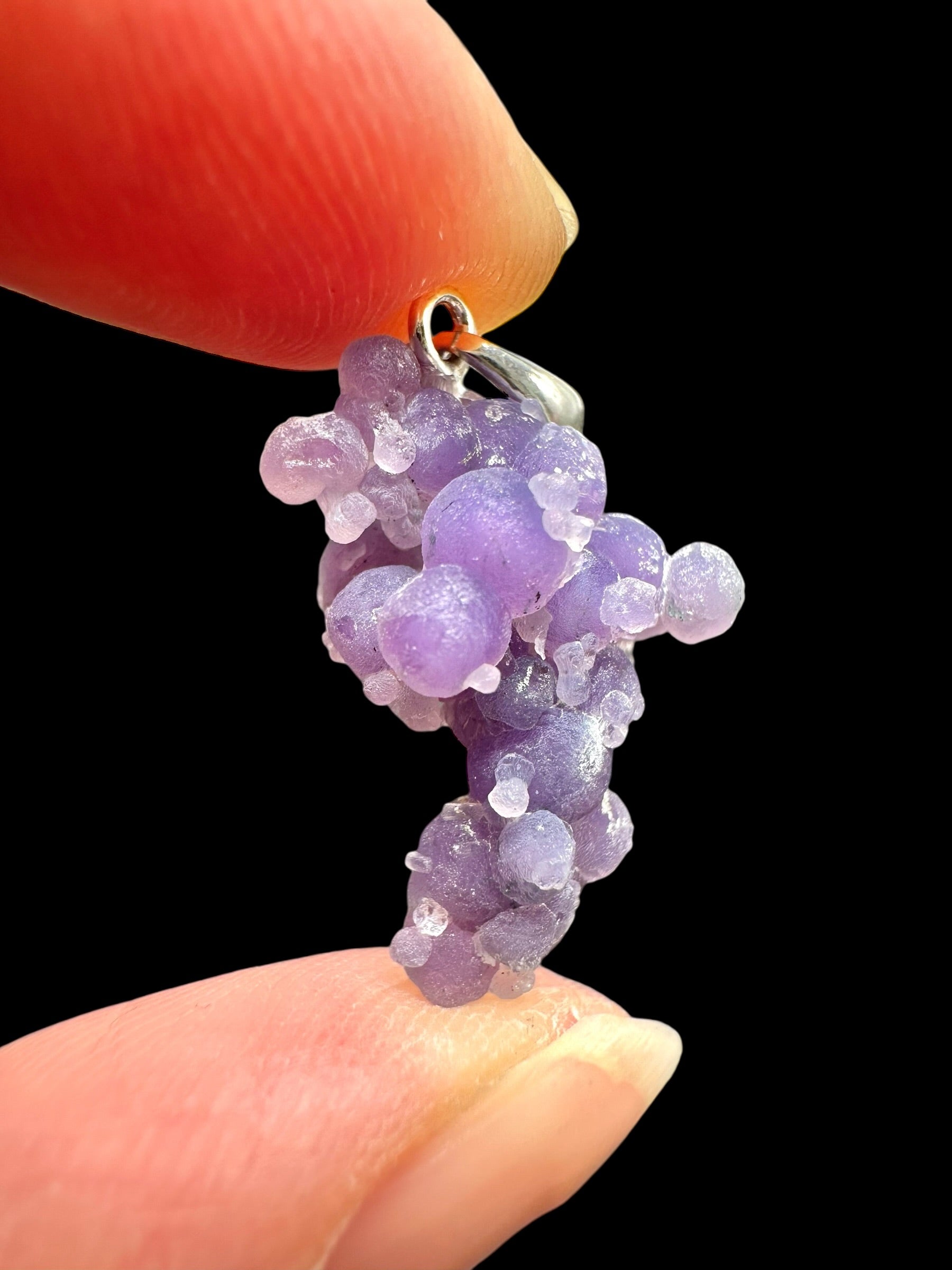Silver grape chalcedony pendant - SP/HCH030