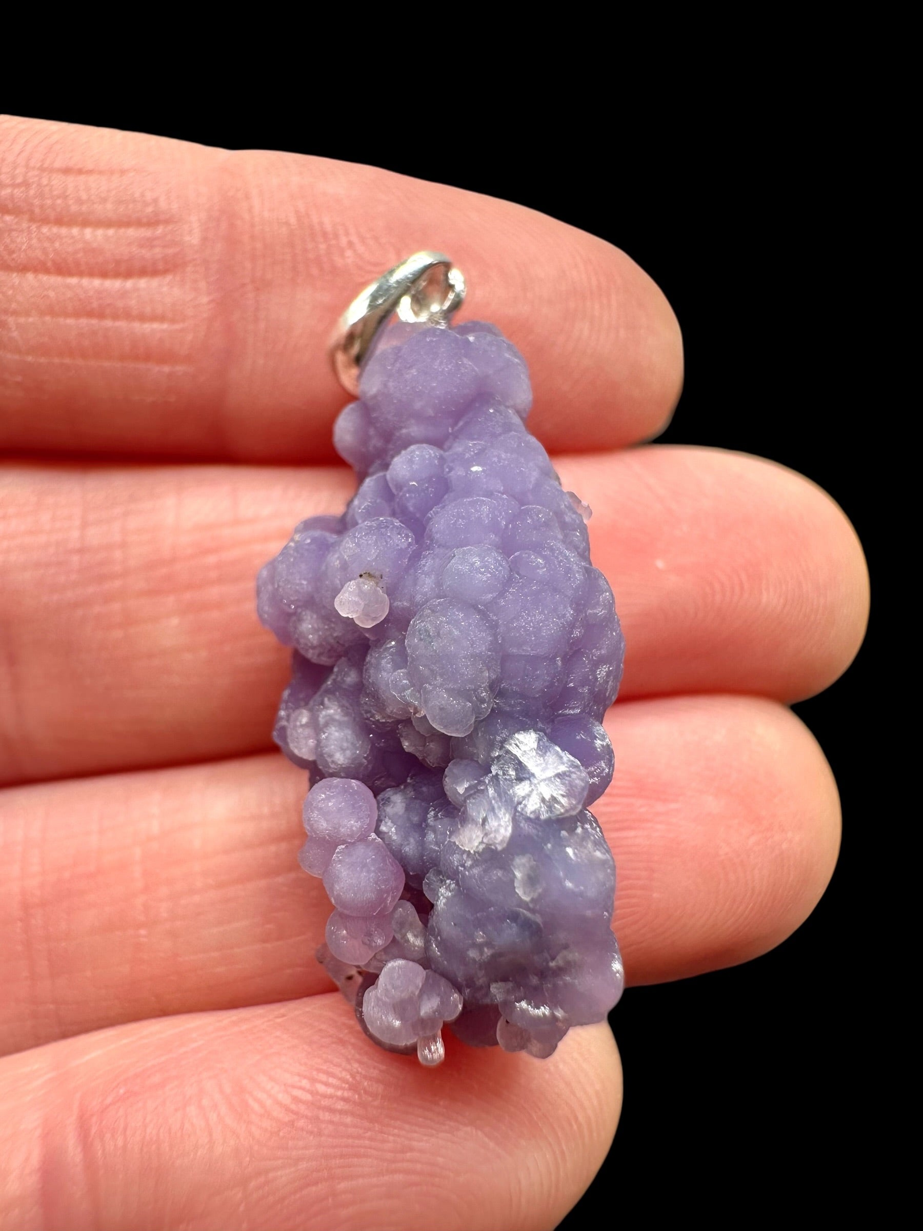 Silver grape chalcedony pendant - SP/HCH031
