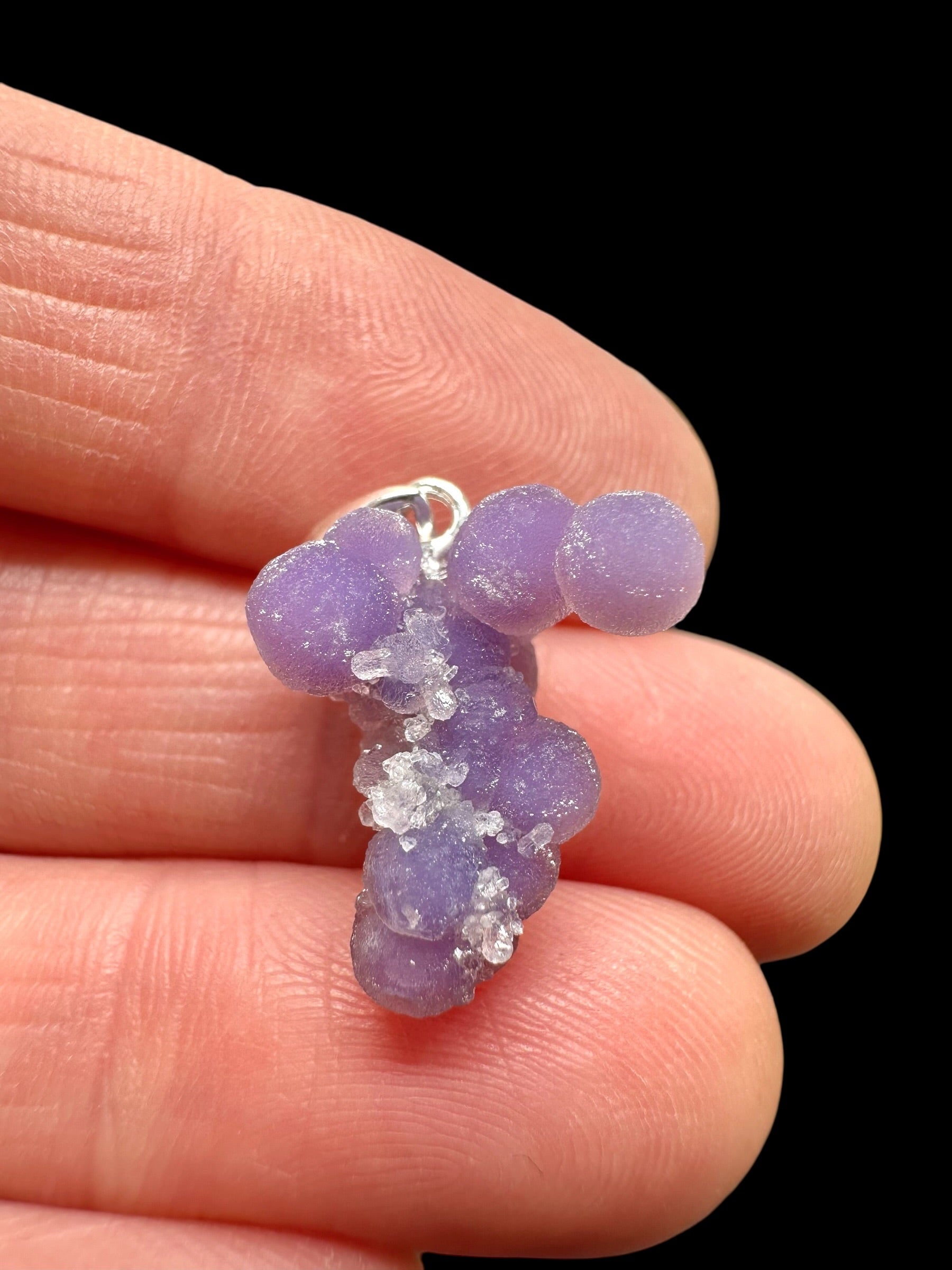 Silver grape chalcedony pendant - SP/HCH032