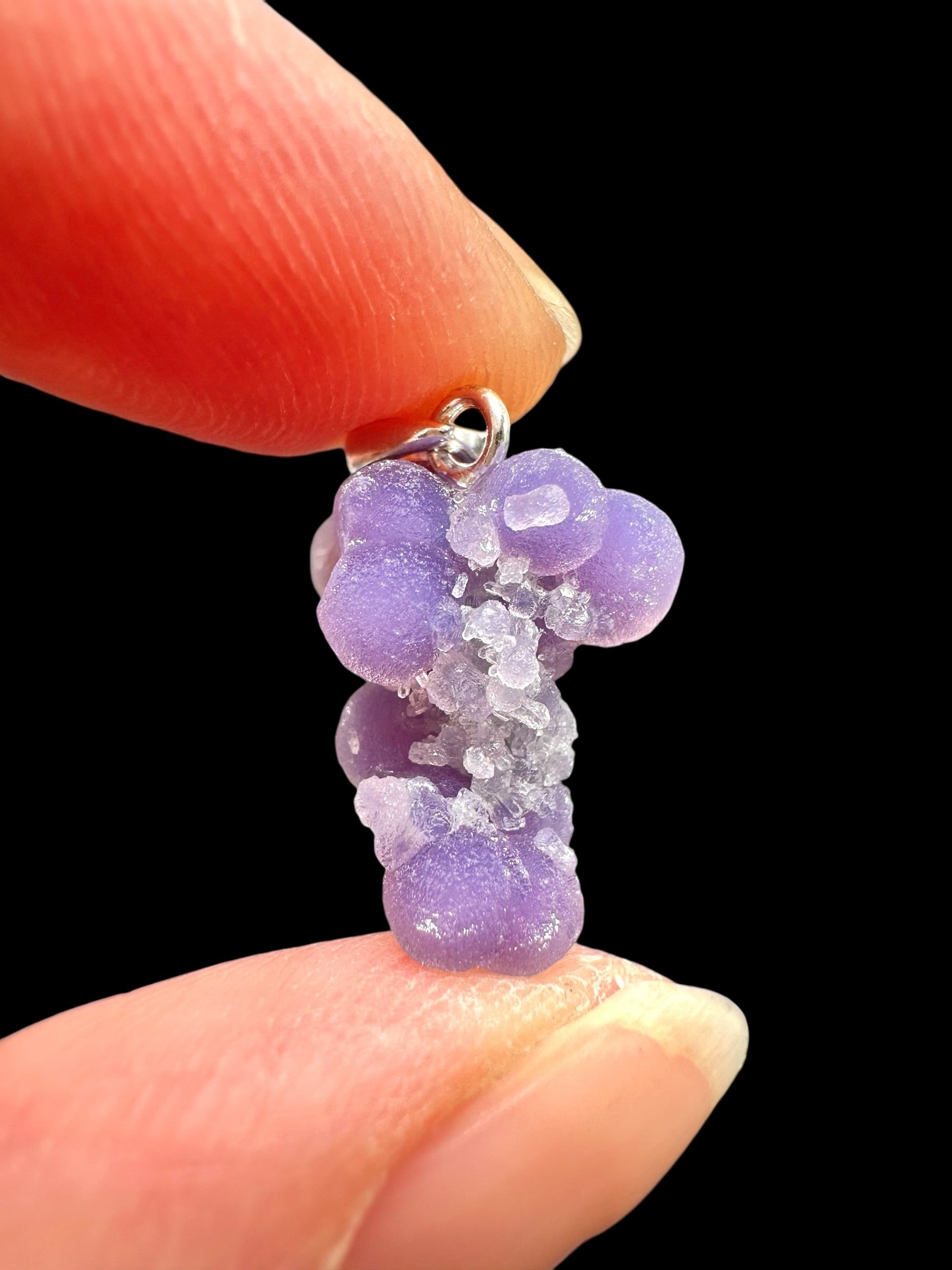 Silver grape chalcedony pendant - SP/HCH032