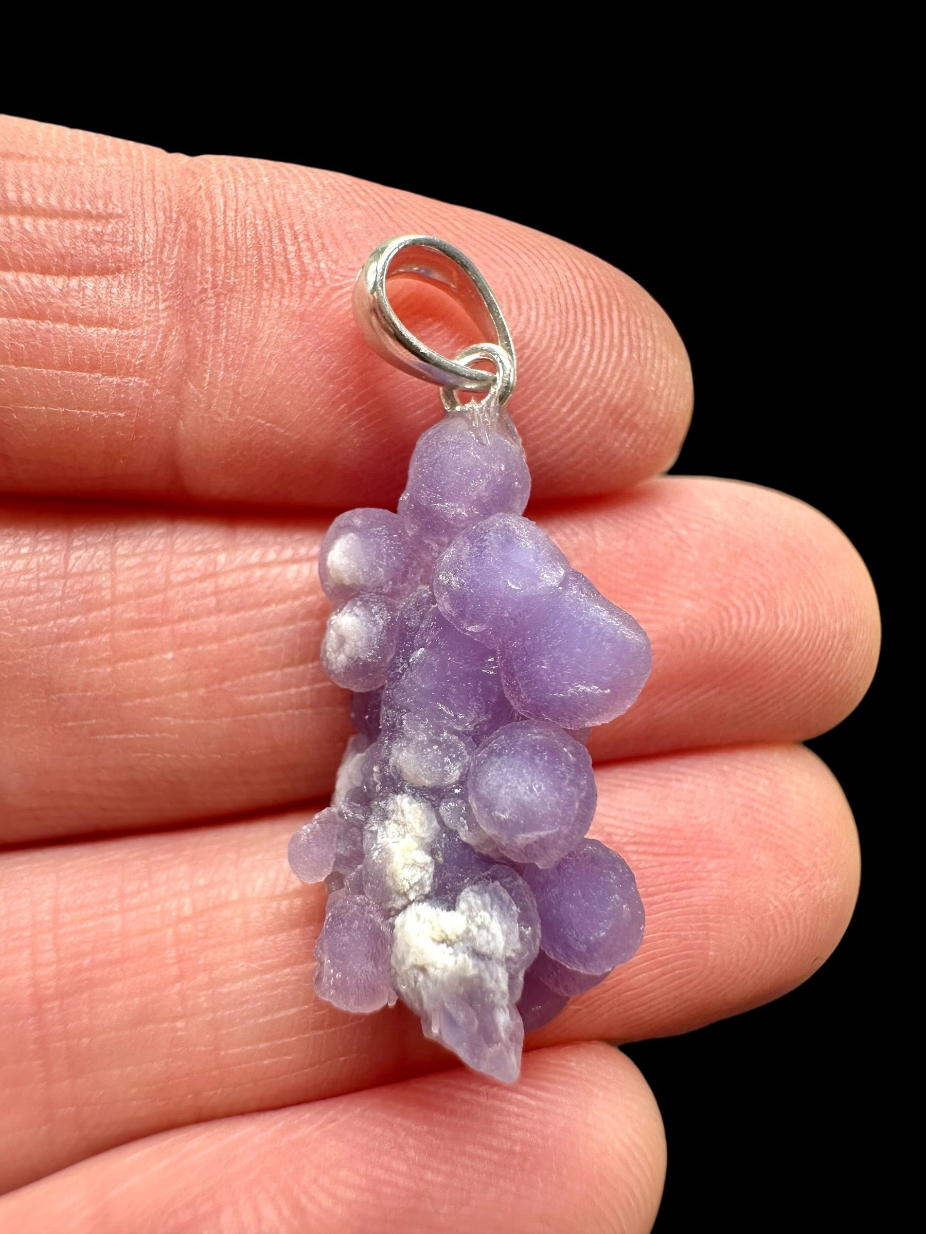 Silver grape chalcedony pendant - SP/HCH033
