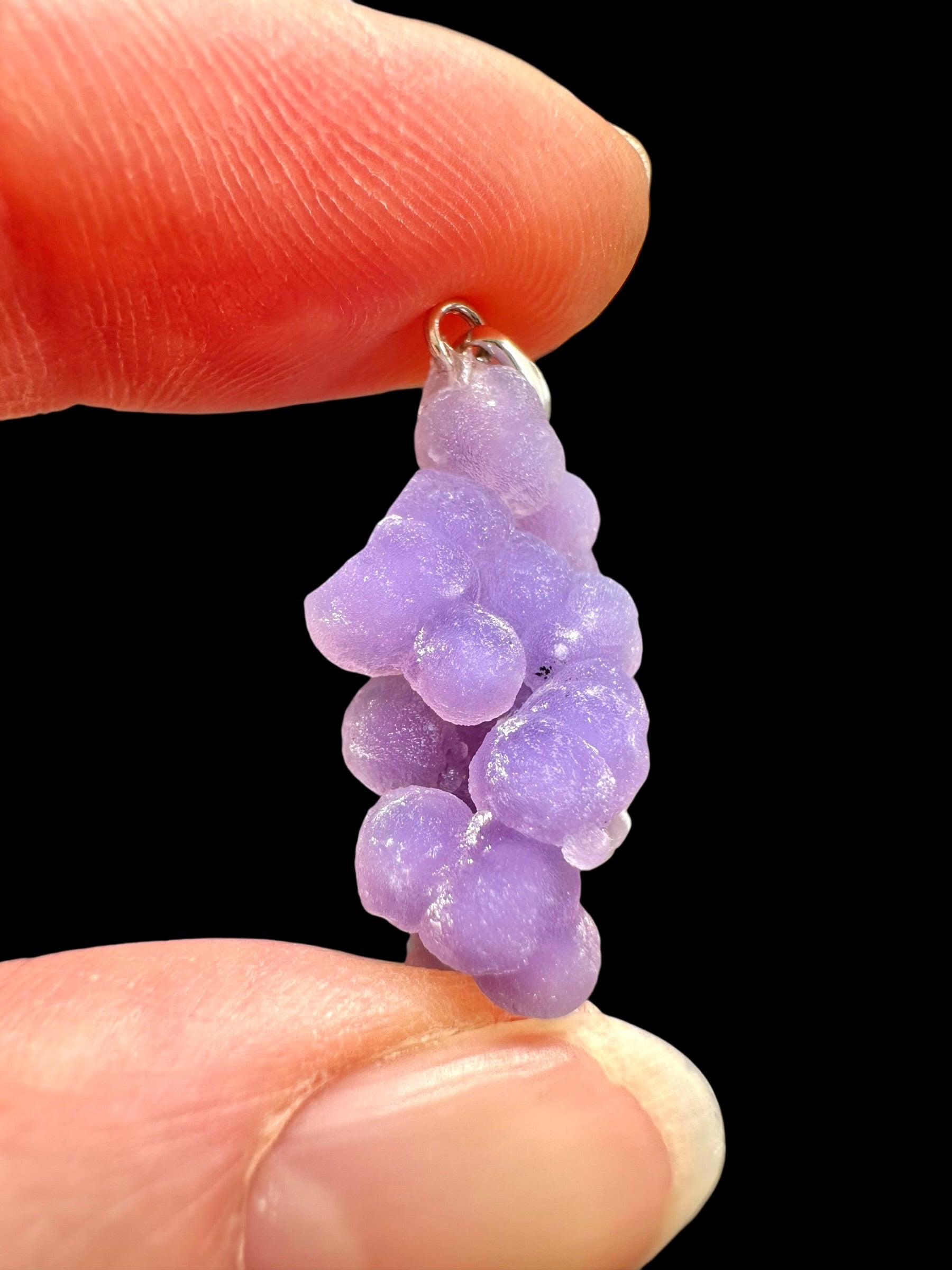 Silver grape chalcedony pendant - SP/HCH033