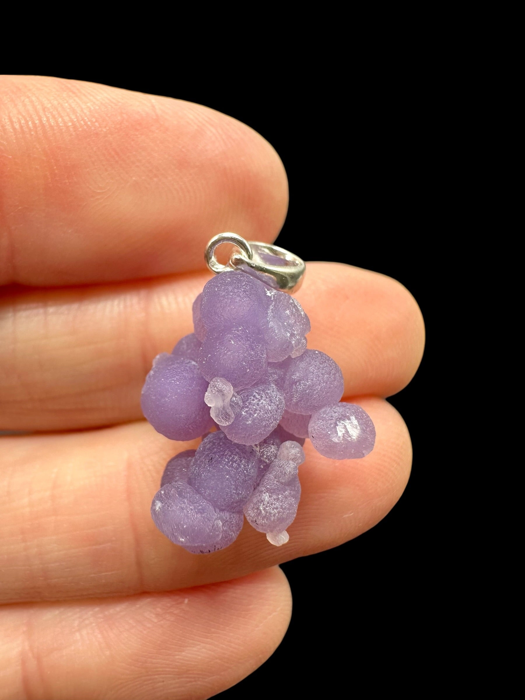 Silver grape chalcedony pendant - SP/HCH034
