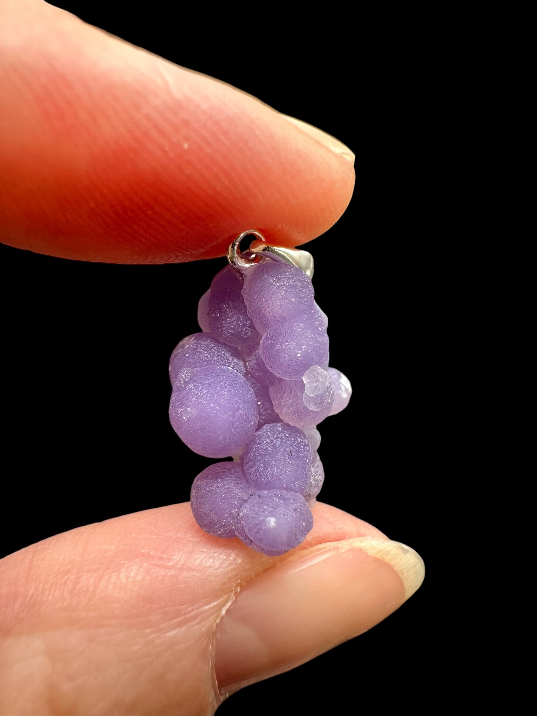 Silver grape chalcedony pendant - SP/HCH034