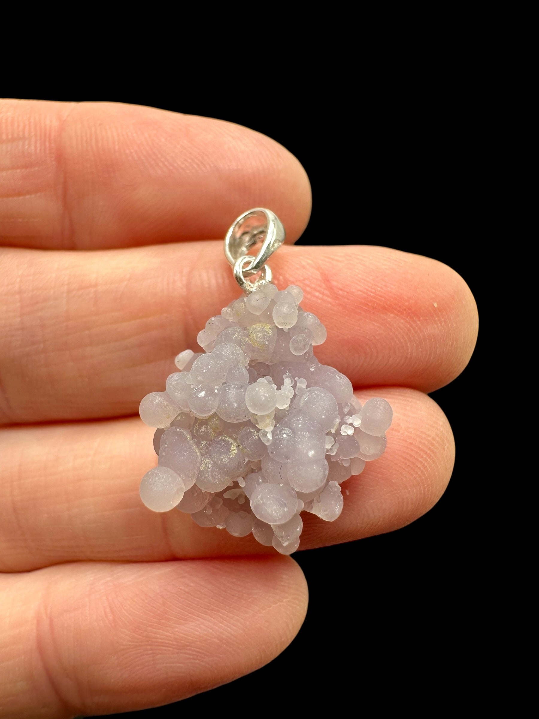 Silver grape chalcedony pendant - SP/HCH037