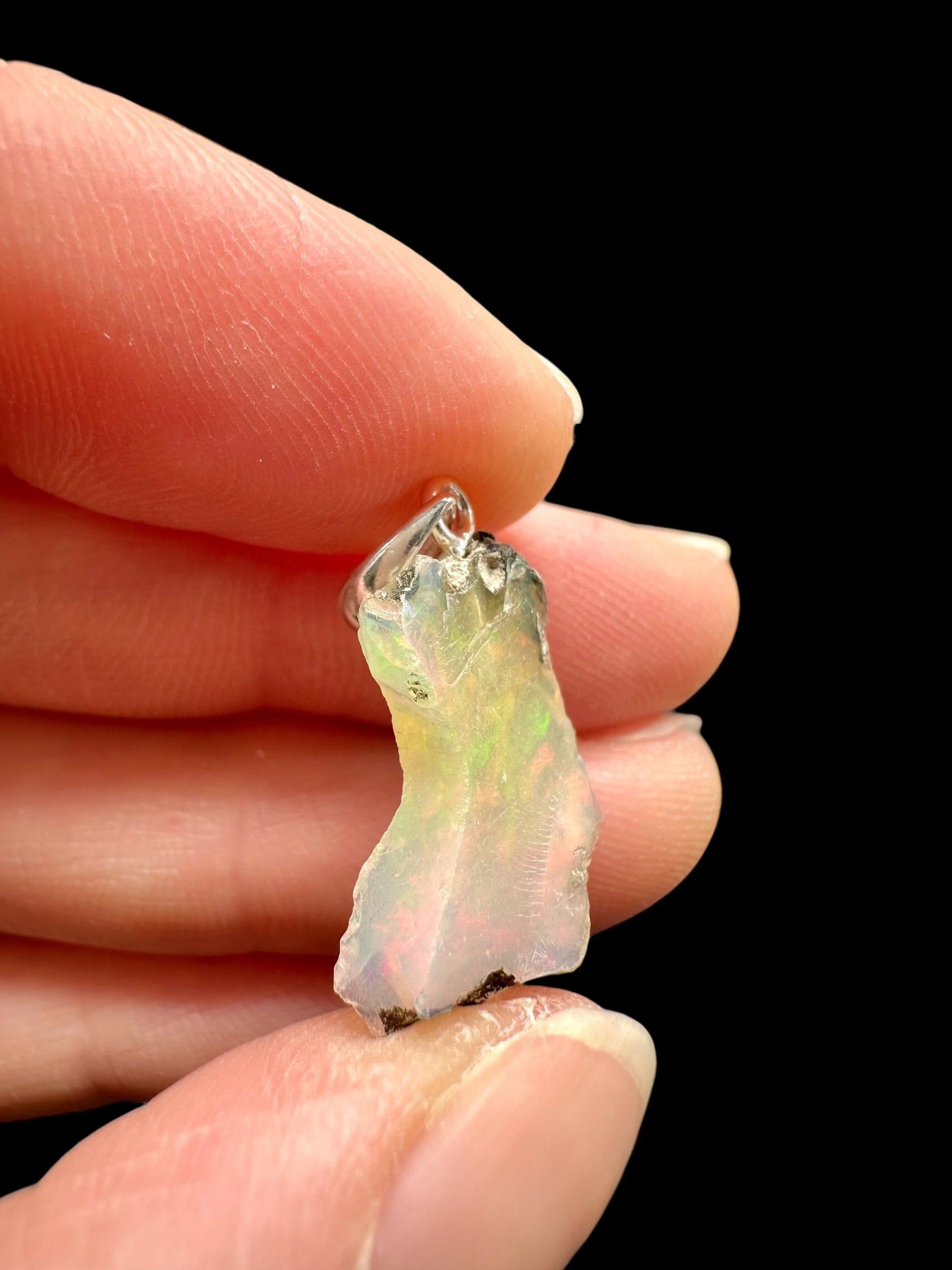 Silver precious opal pendant - SP/OP123