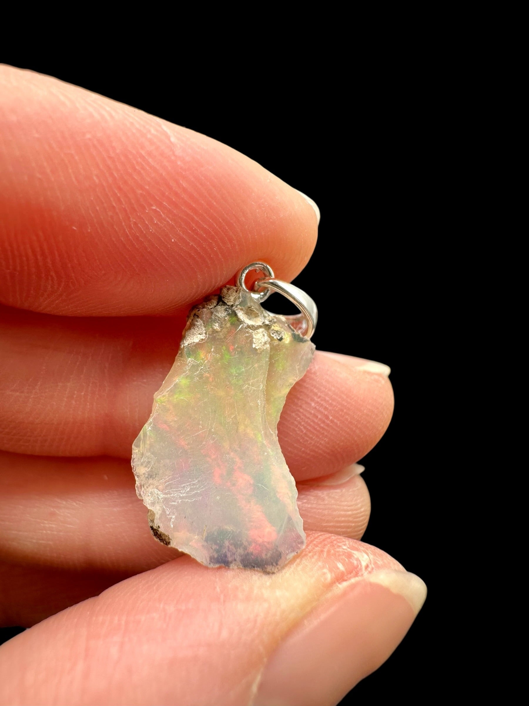 Silver precious opal pendant - SP/OP123