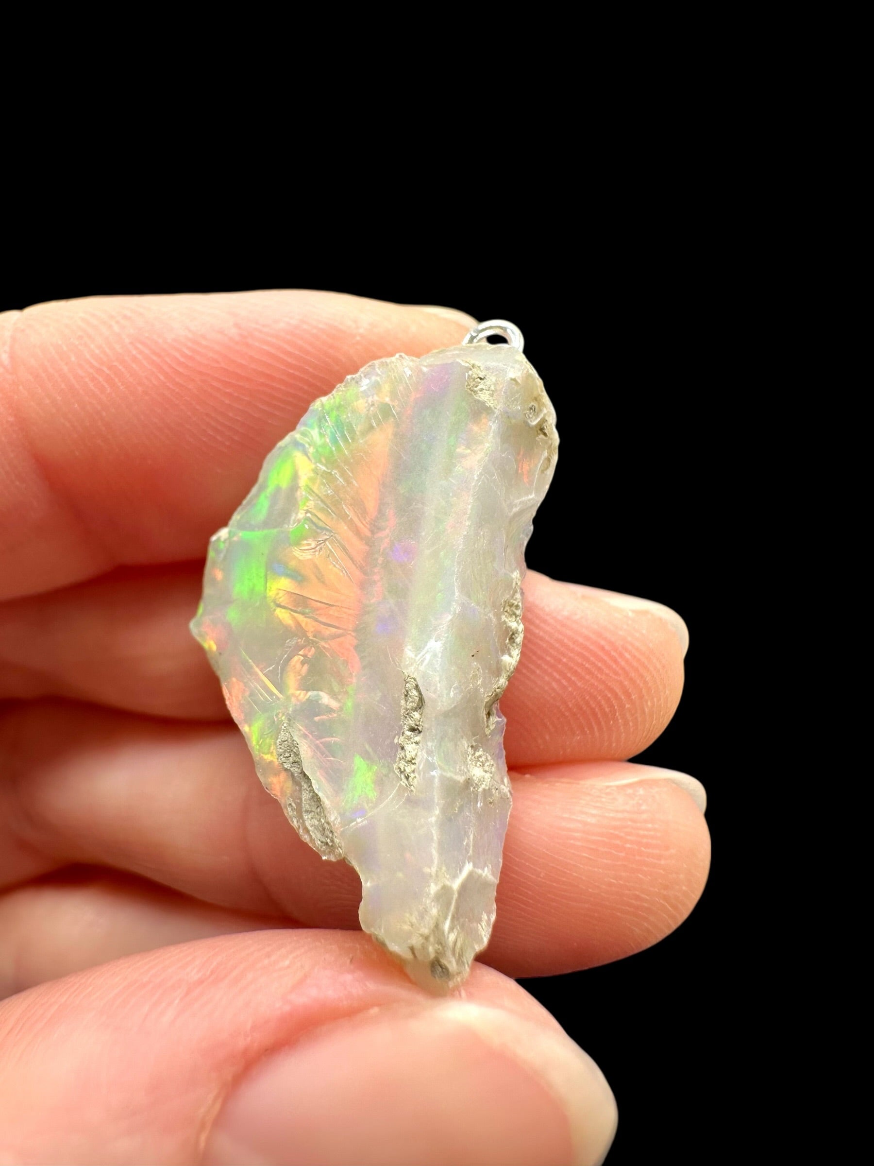 Silver precious opal pendant - SP/OP125