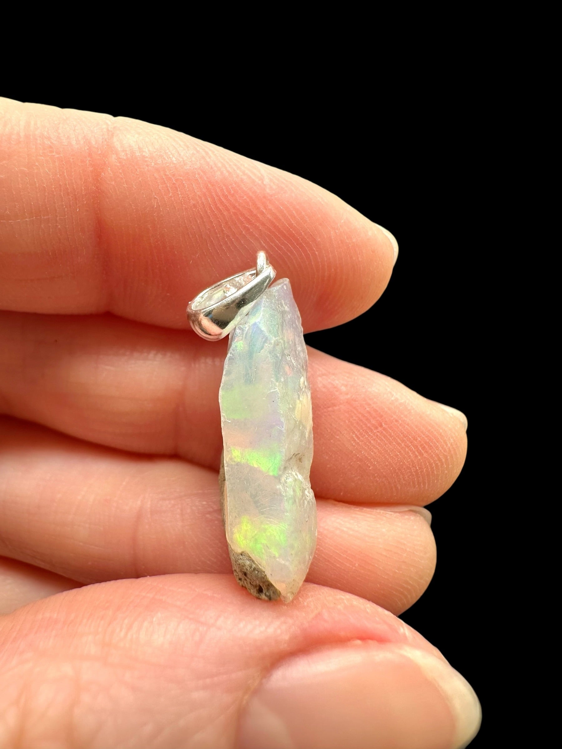 Silver precious opal pendant - SP/OP127