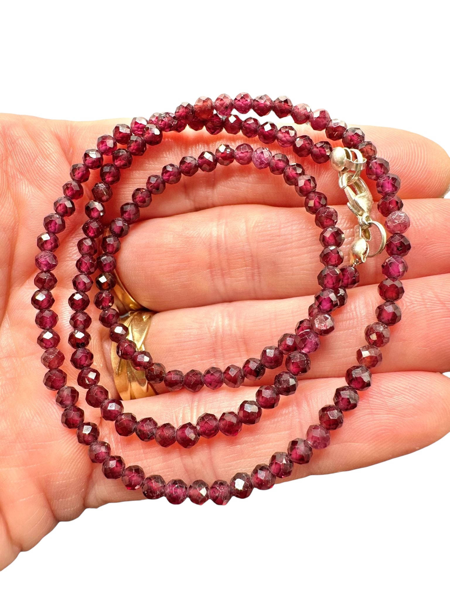 Garnet necklace 45 cm (3,5mm) - NAH38