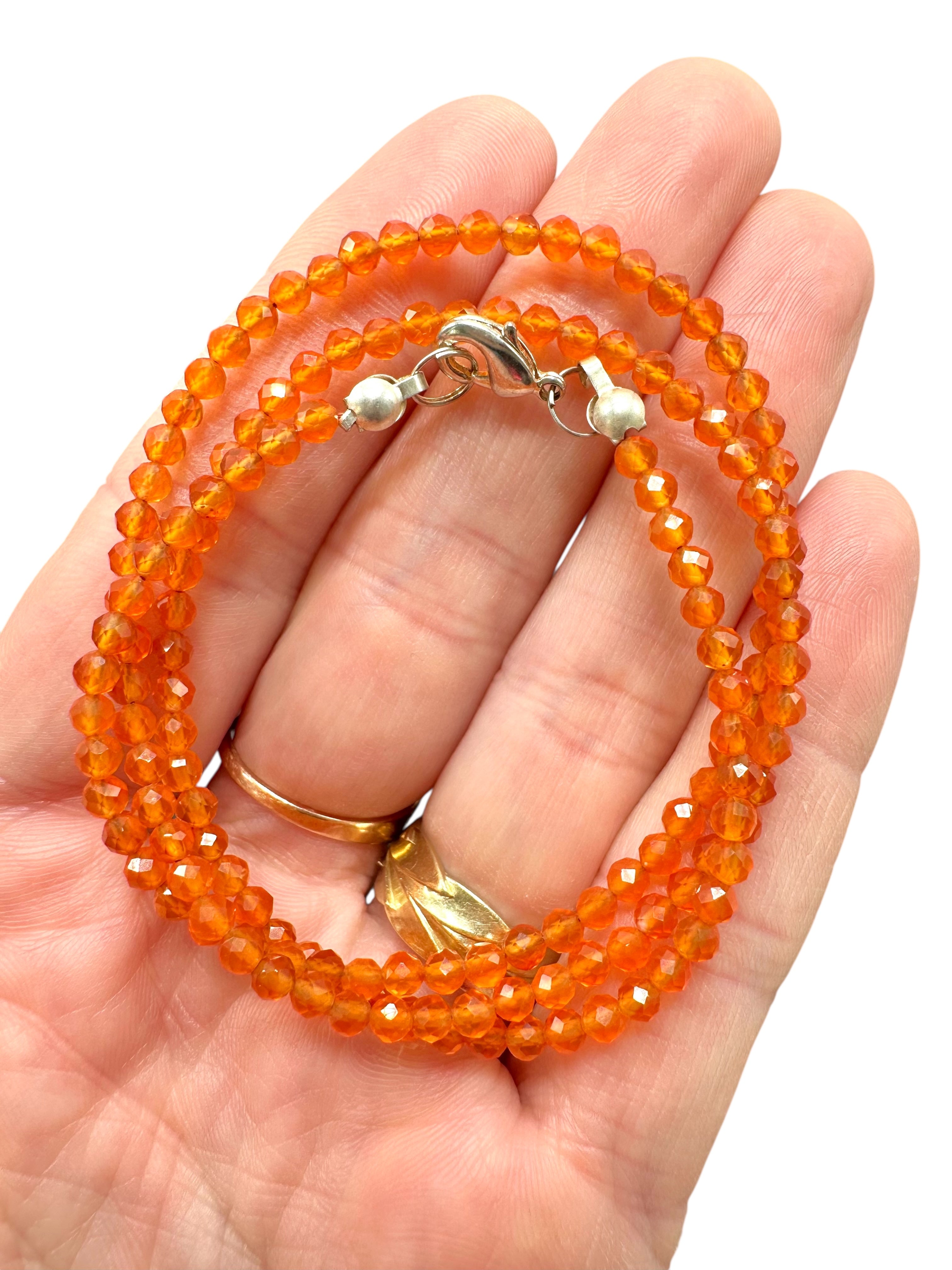 Carnelian necklace 45 cm (3mm) - NAH39