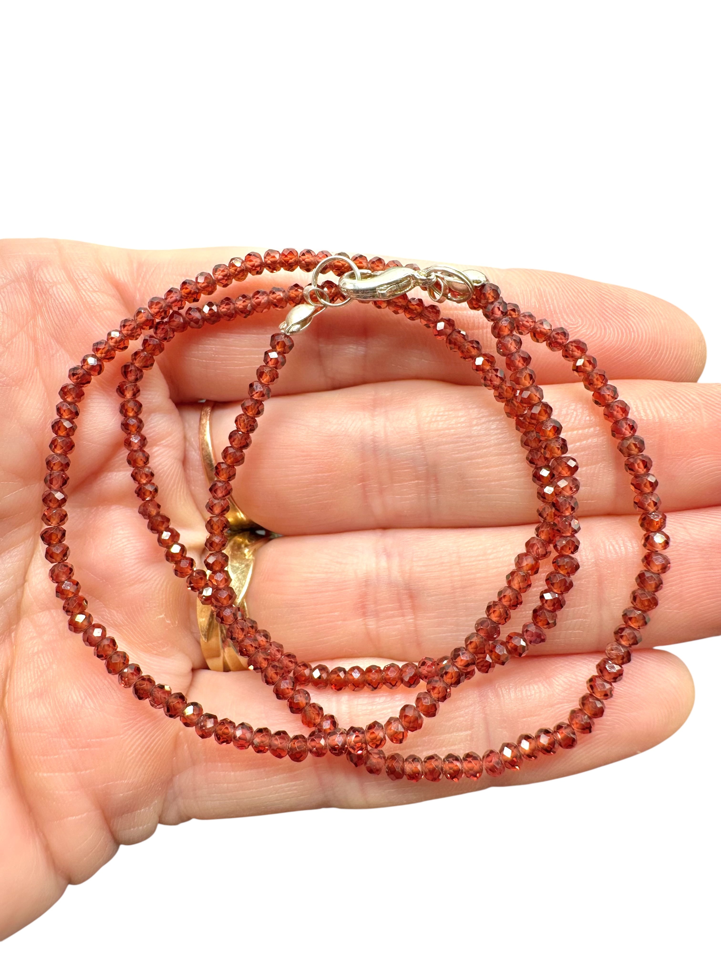 Garnet necklace 45 cm (2,5mm) - NAH51