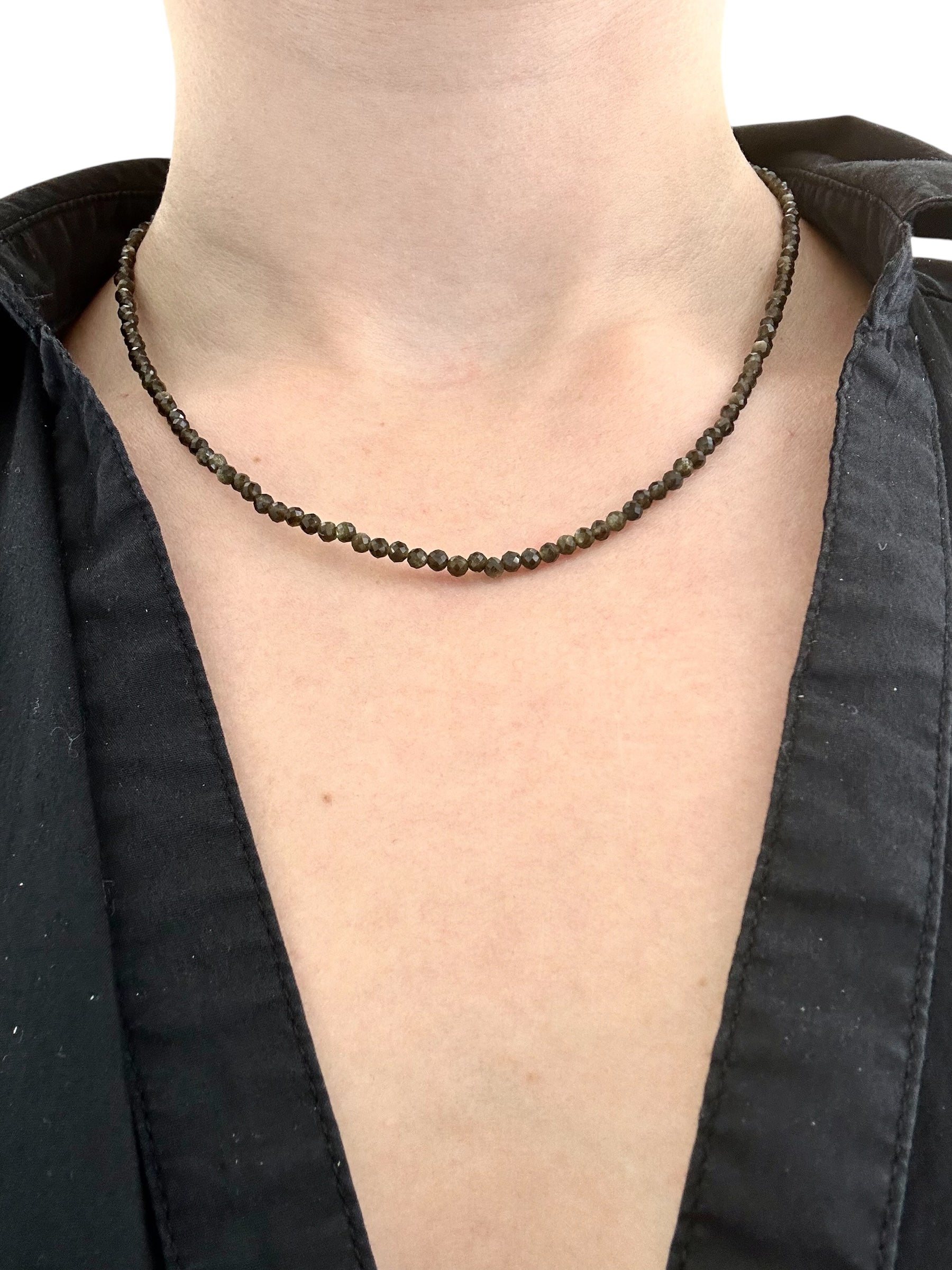Obsidian necklace 45 cm (3mm)