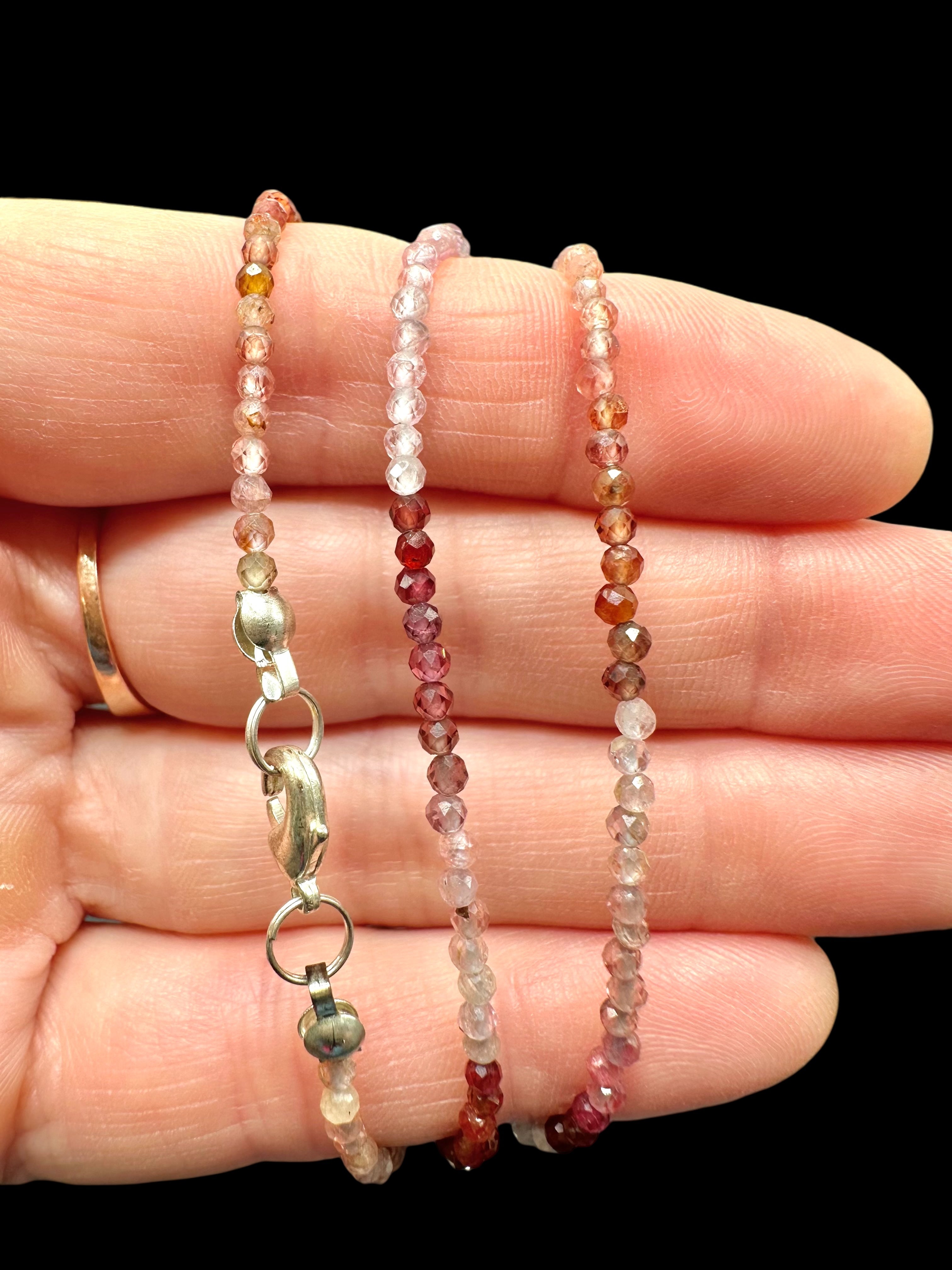 Multicolor spinel necklace 45 cm (2mm) - NAH54
