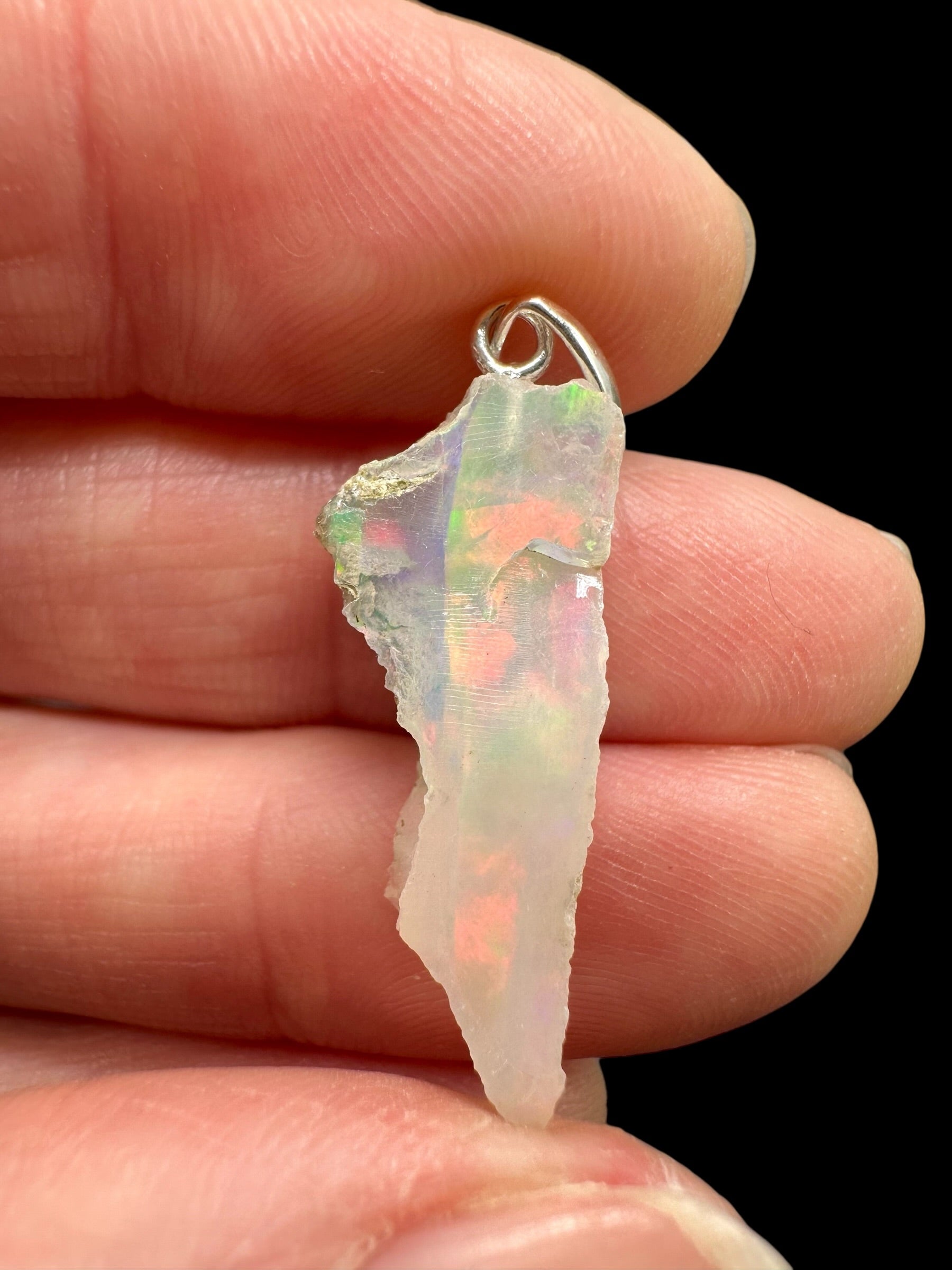 Silver precious opal pendant - SP/OP135