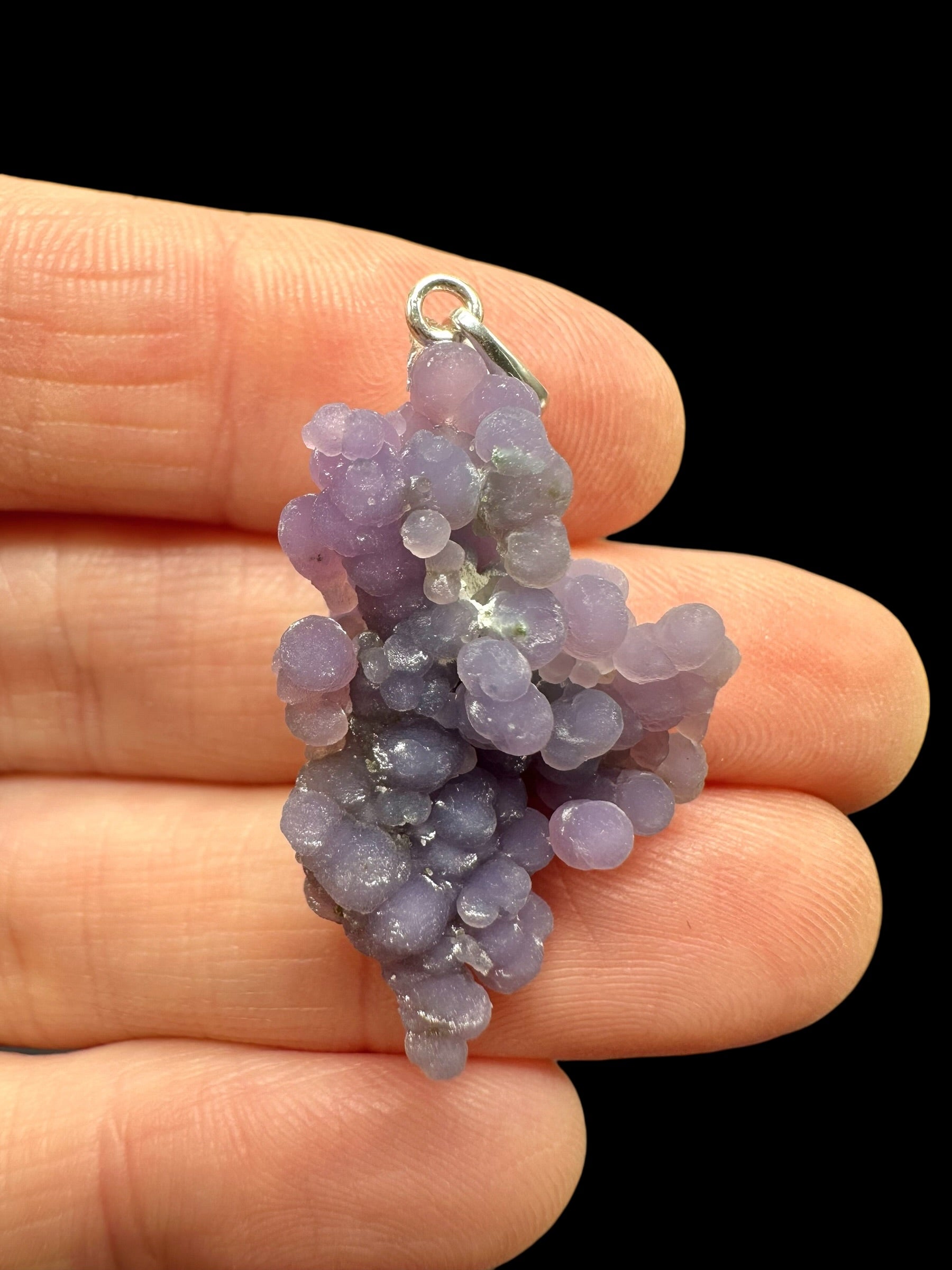 Silver grape chalcedony pendant - SP/HCH038