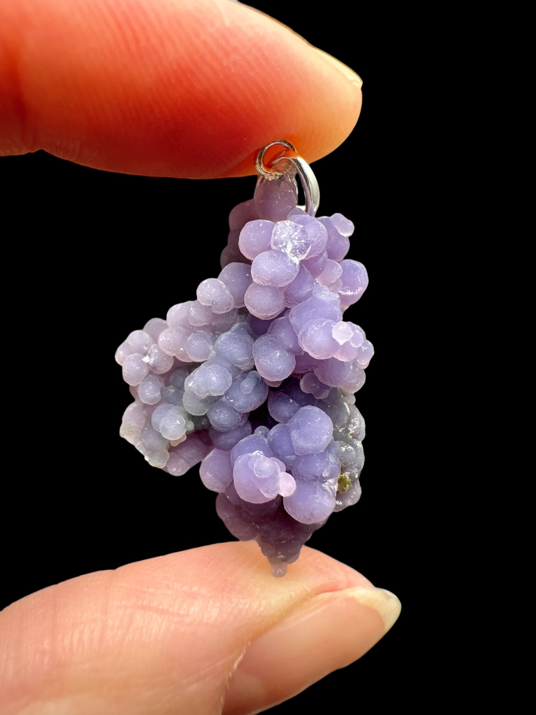 Silver grape chalcedony pendant - SP/HCH038