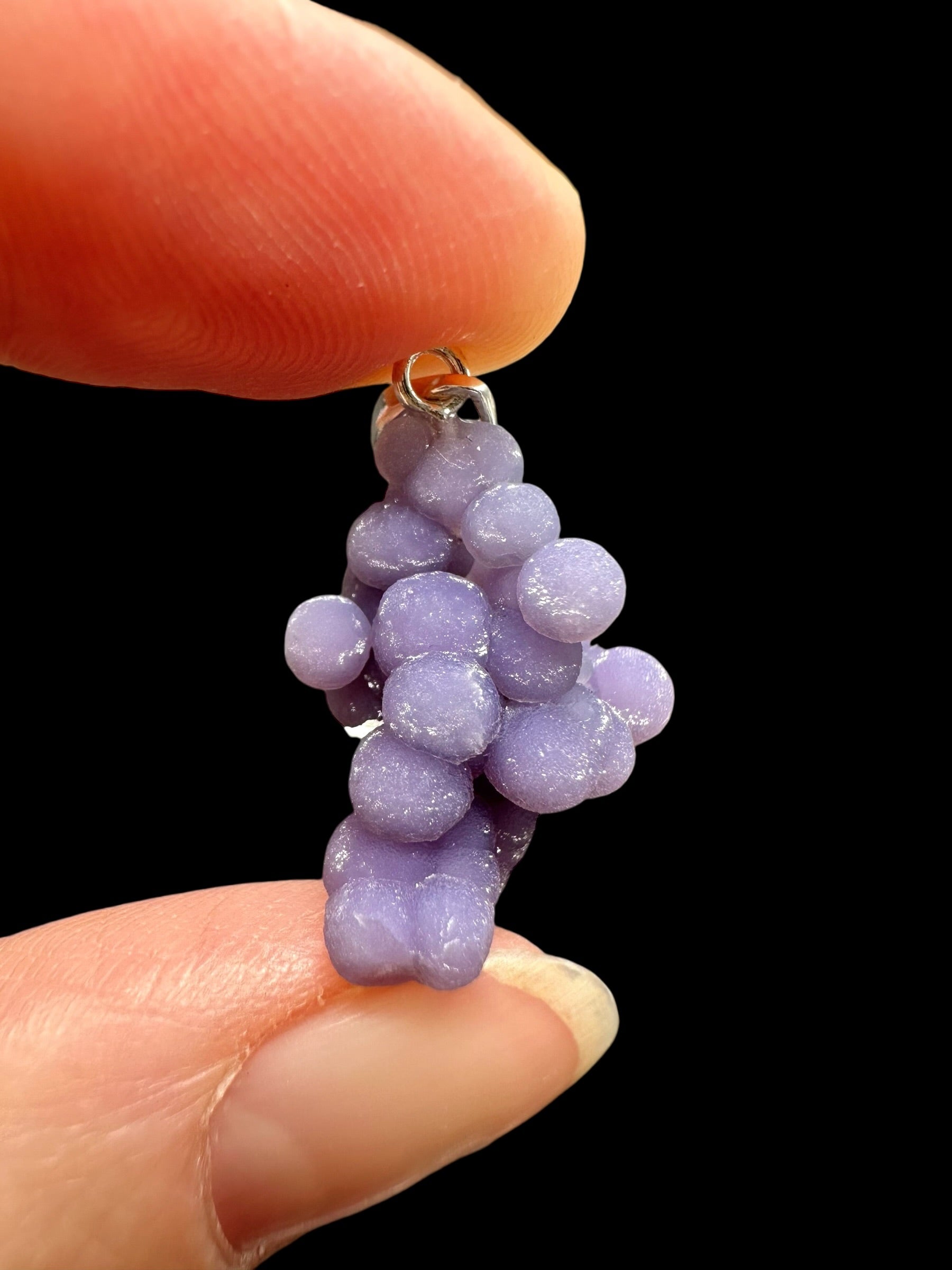 Silver grape chalcedony pendant - SP/HCH039