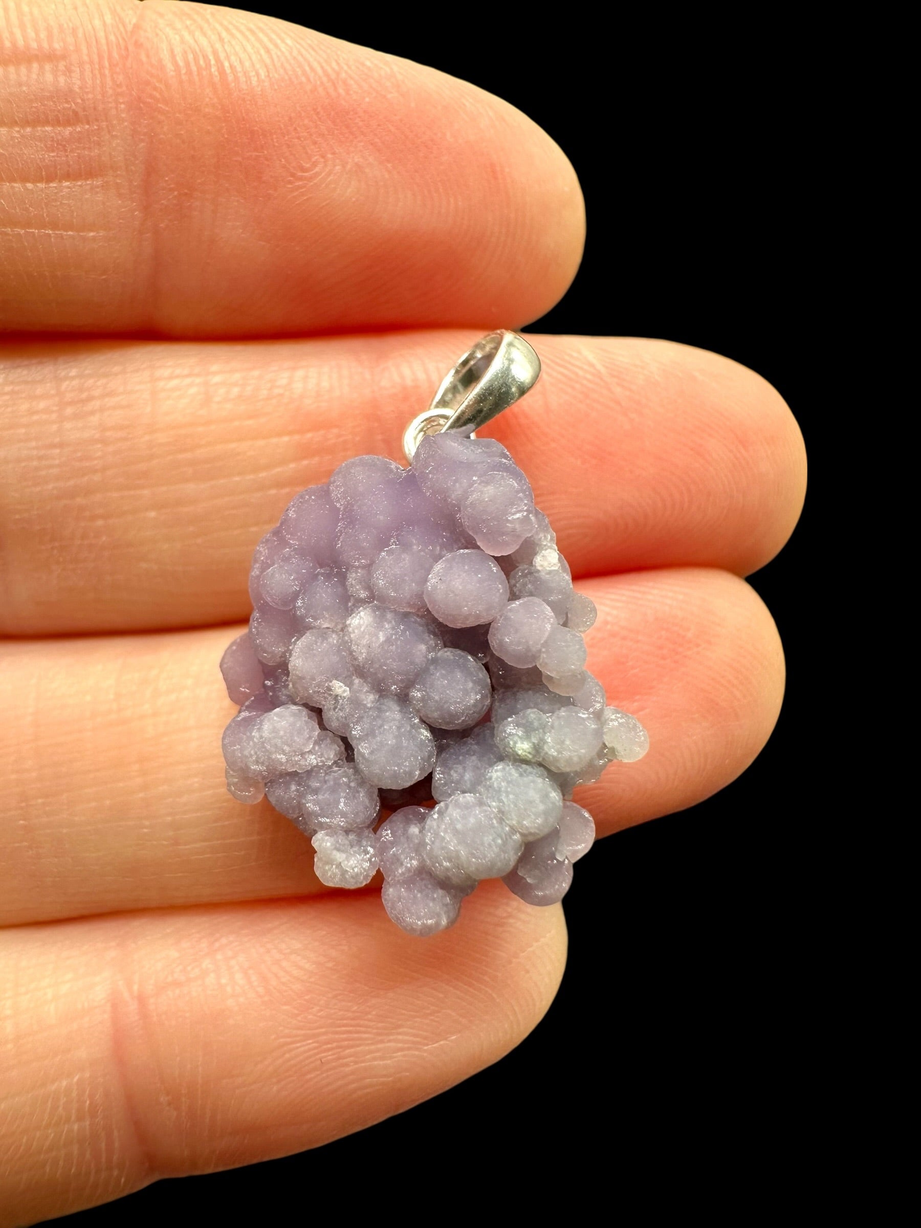 Silver grape chalcedony pendant - SP/HCH040