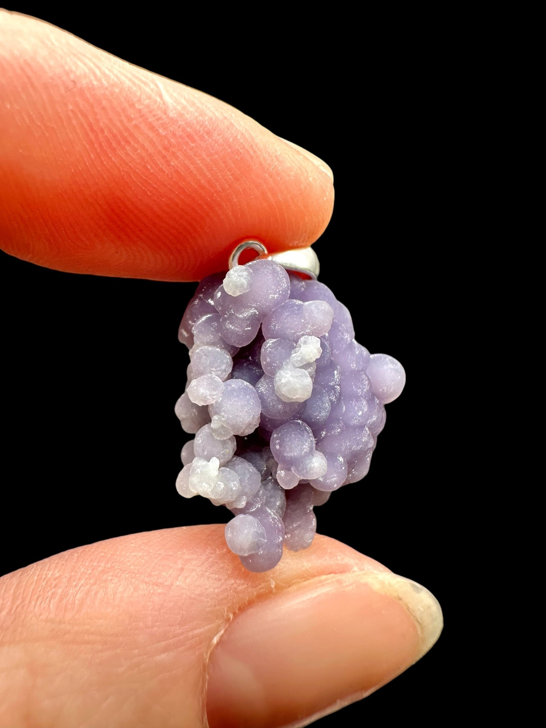 Silver grape chalcedony pendant - SP/HCH040