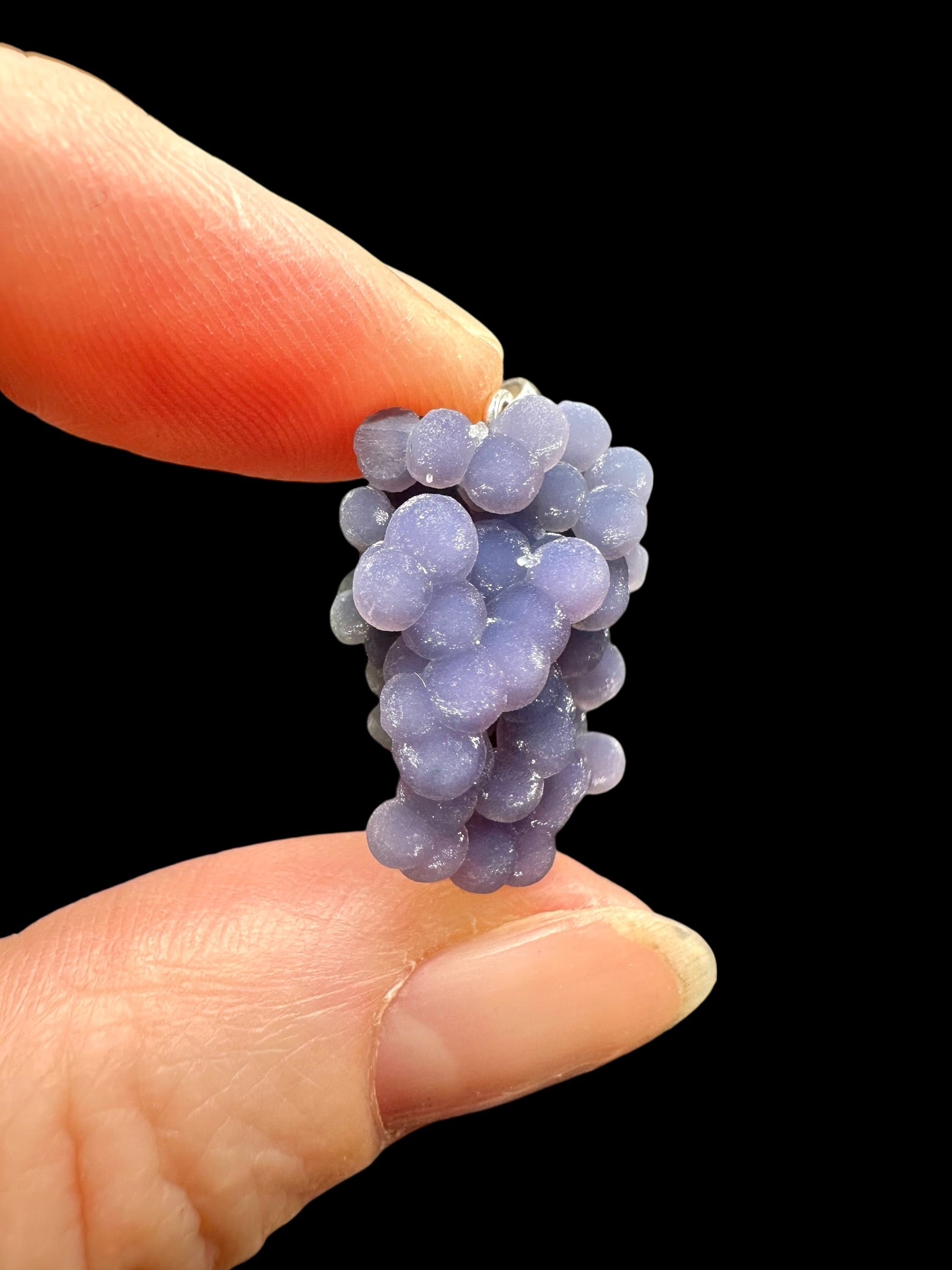 Silver grape chalcedony pendant - SP/HCH041