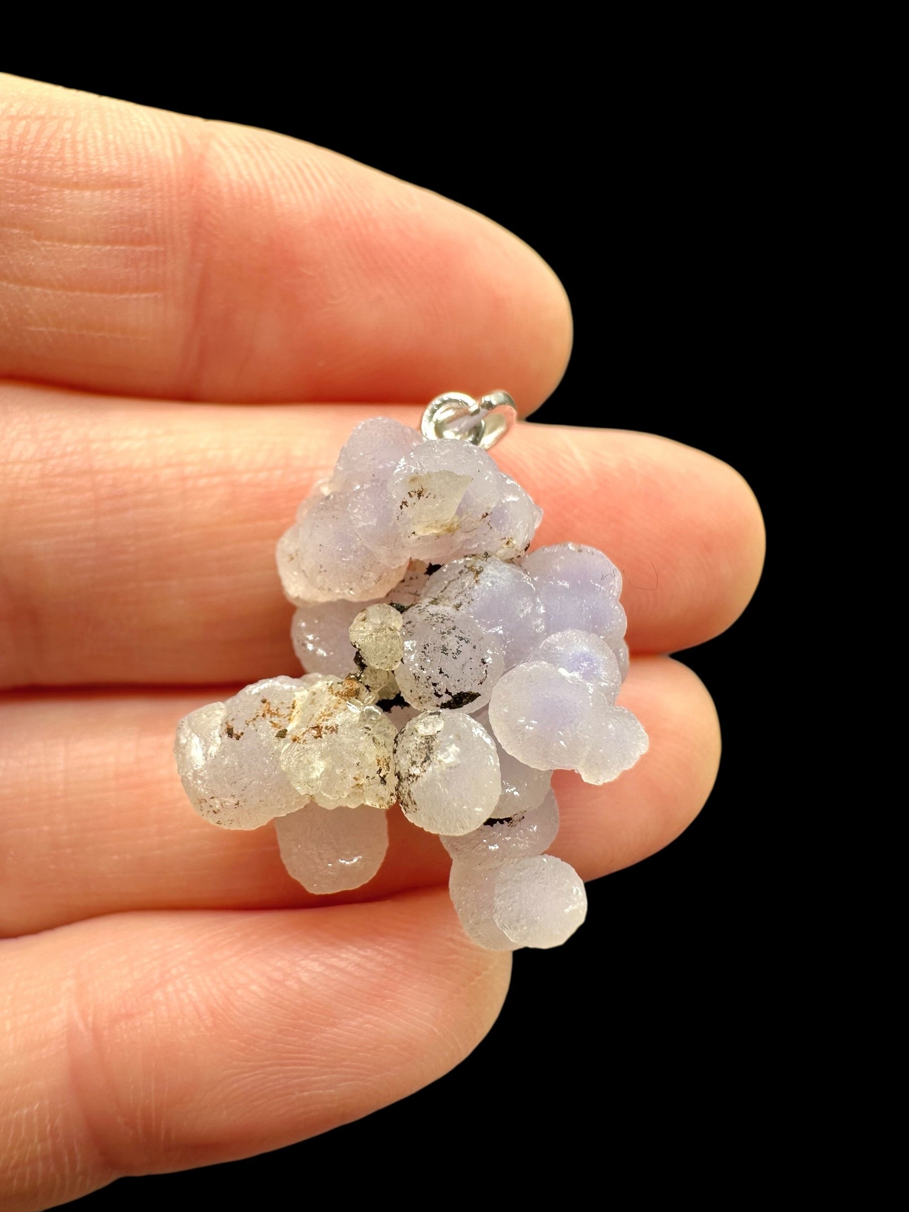Silver grape chalcedony pendant - SP/HCH042