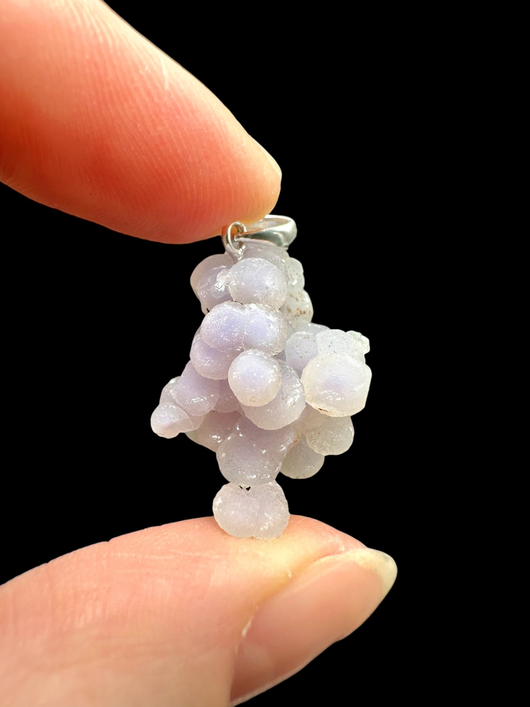 Silver grape chalcedony pendant - SP/HCH042