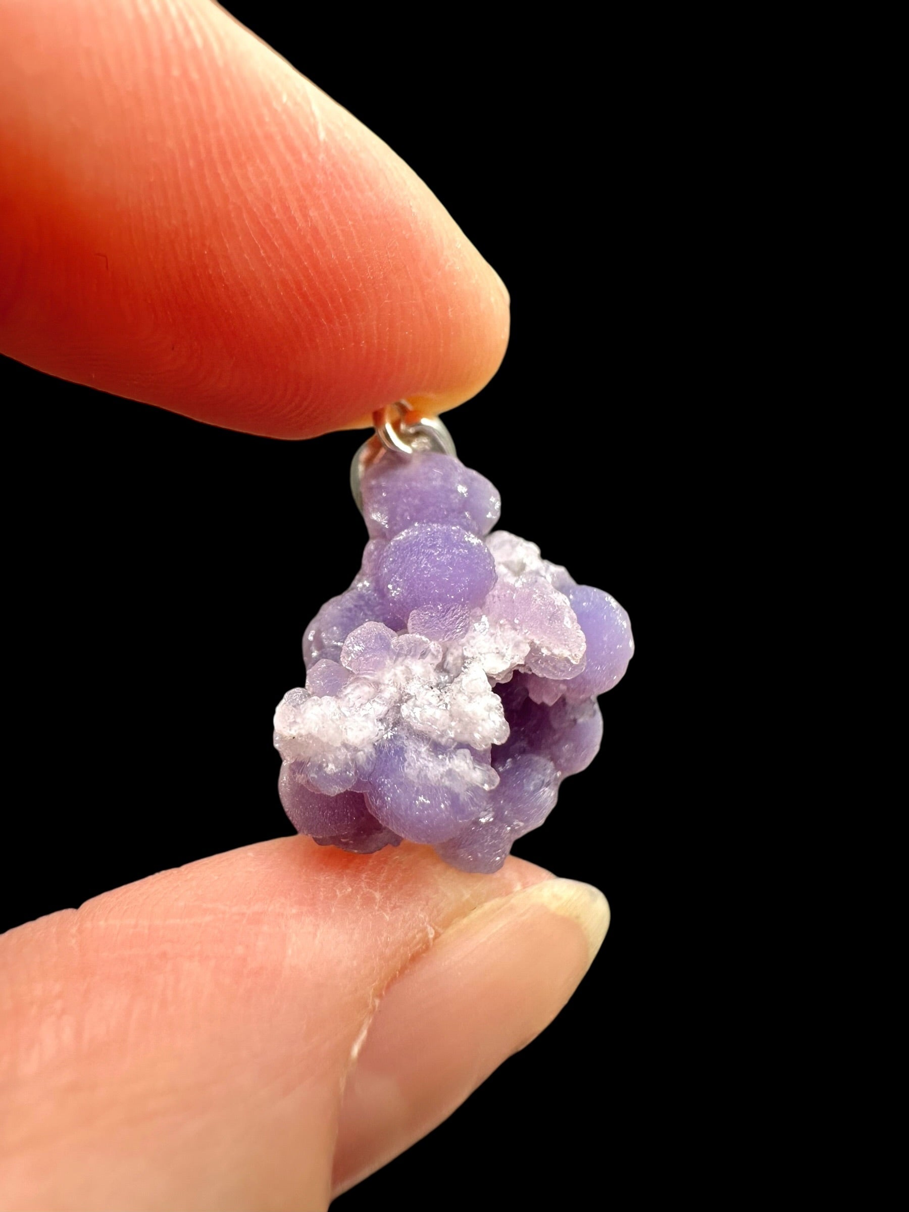 Silver grape chalcedony pendant - SP/HCH043