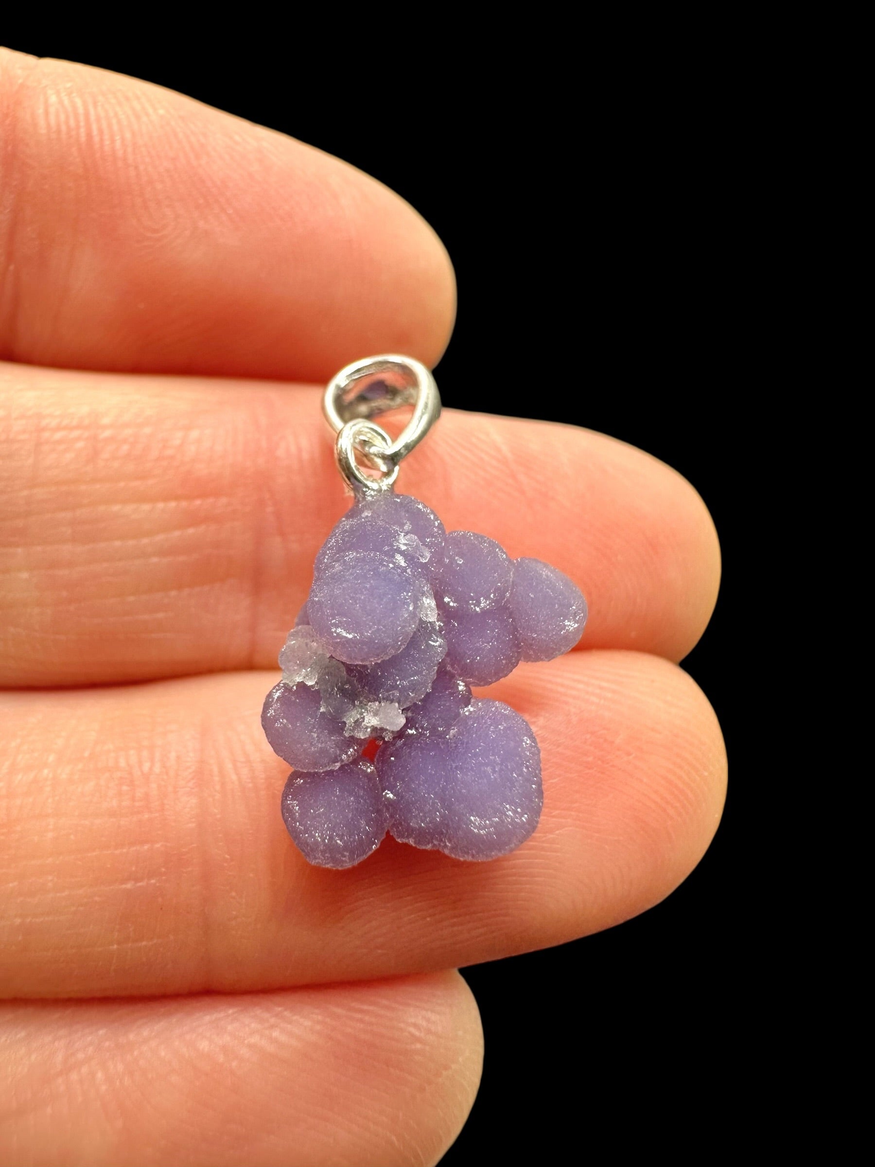 Silver grape chalcedony pendant - SP/HCH044