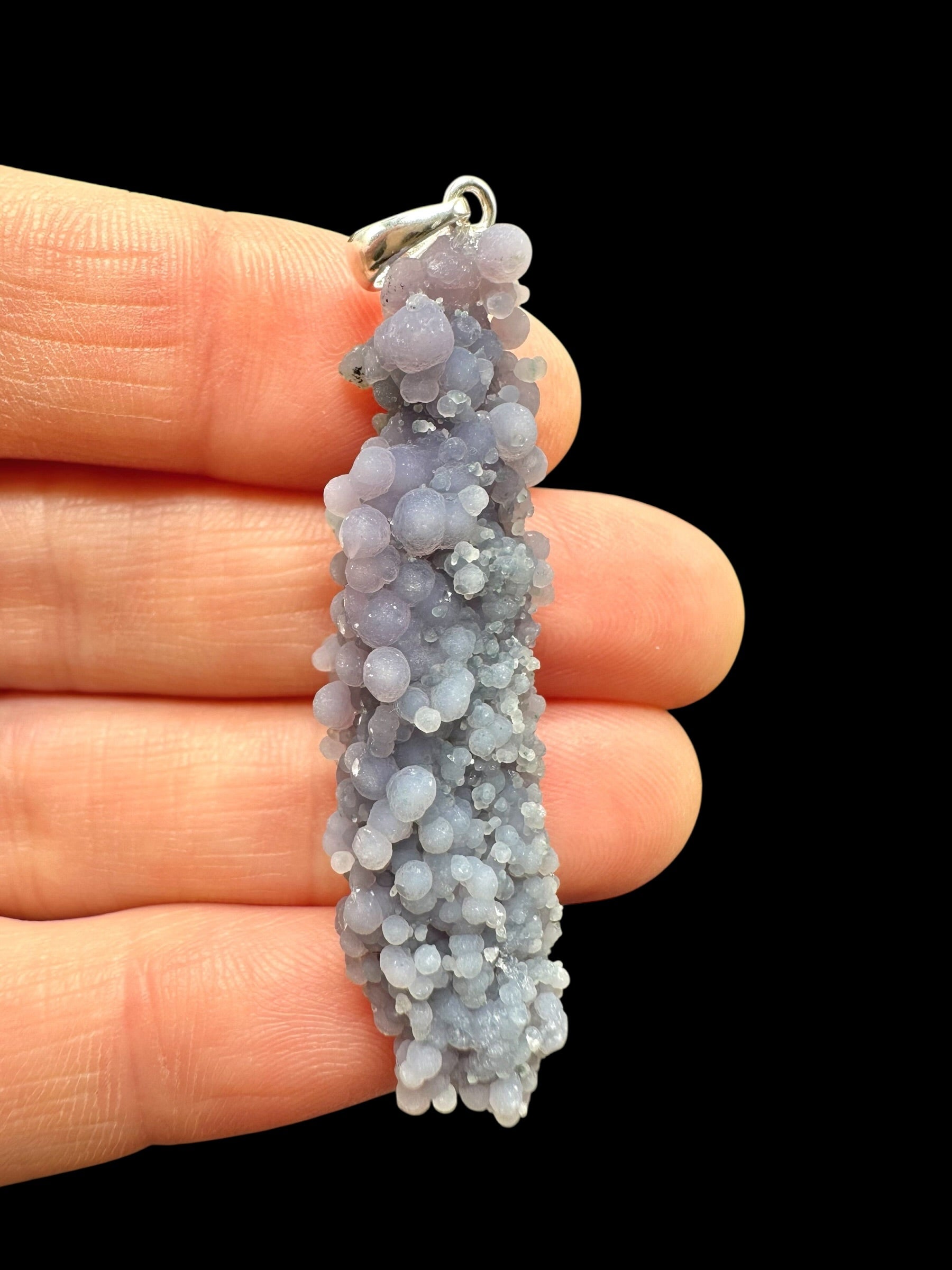 Silver grape chalcedony pendant - SP/HCH045