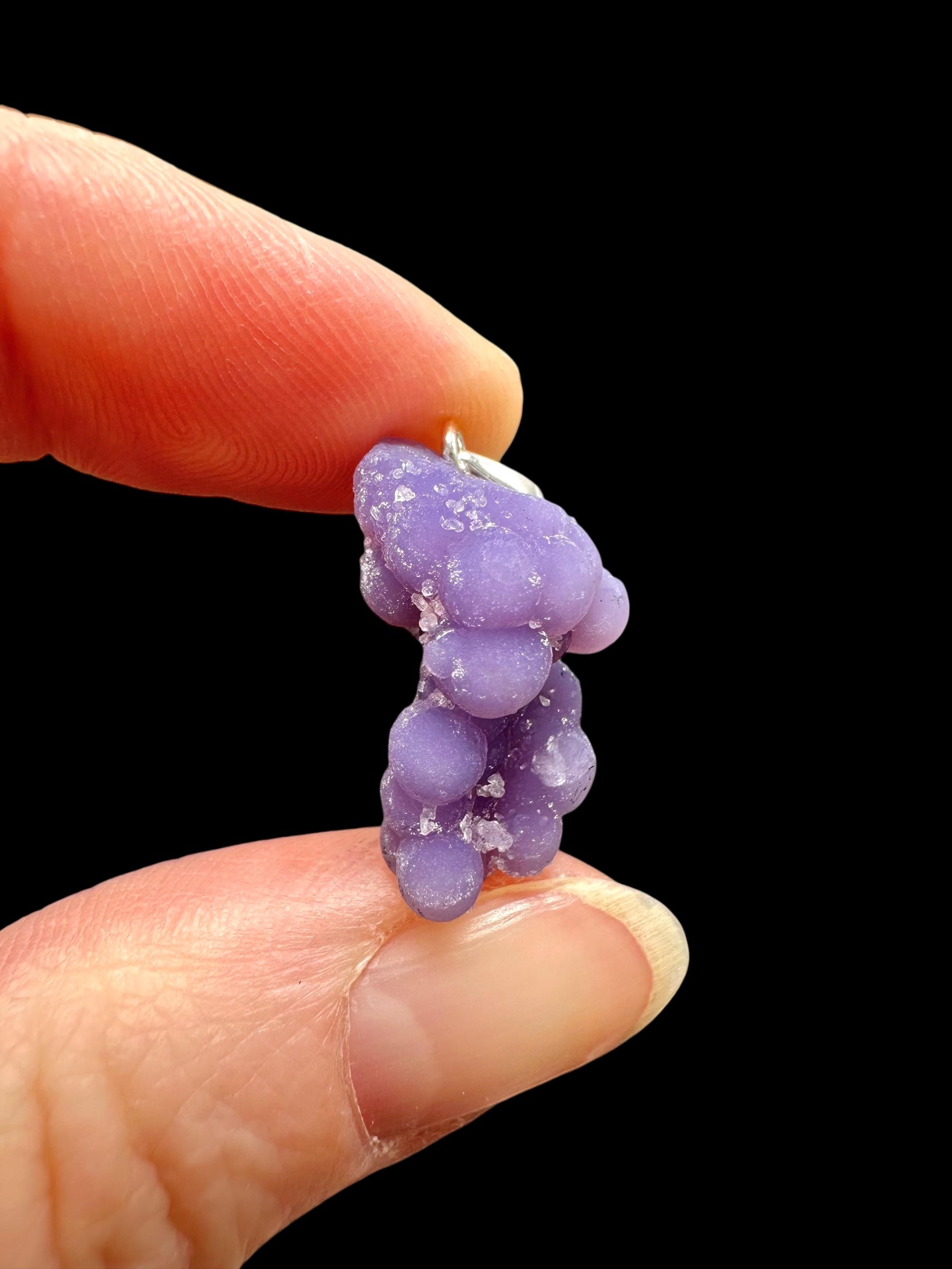 Silver grape chalcedony pendant - SP/HCH047