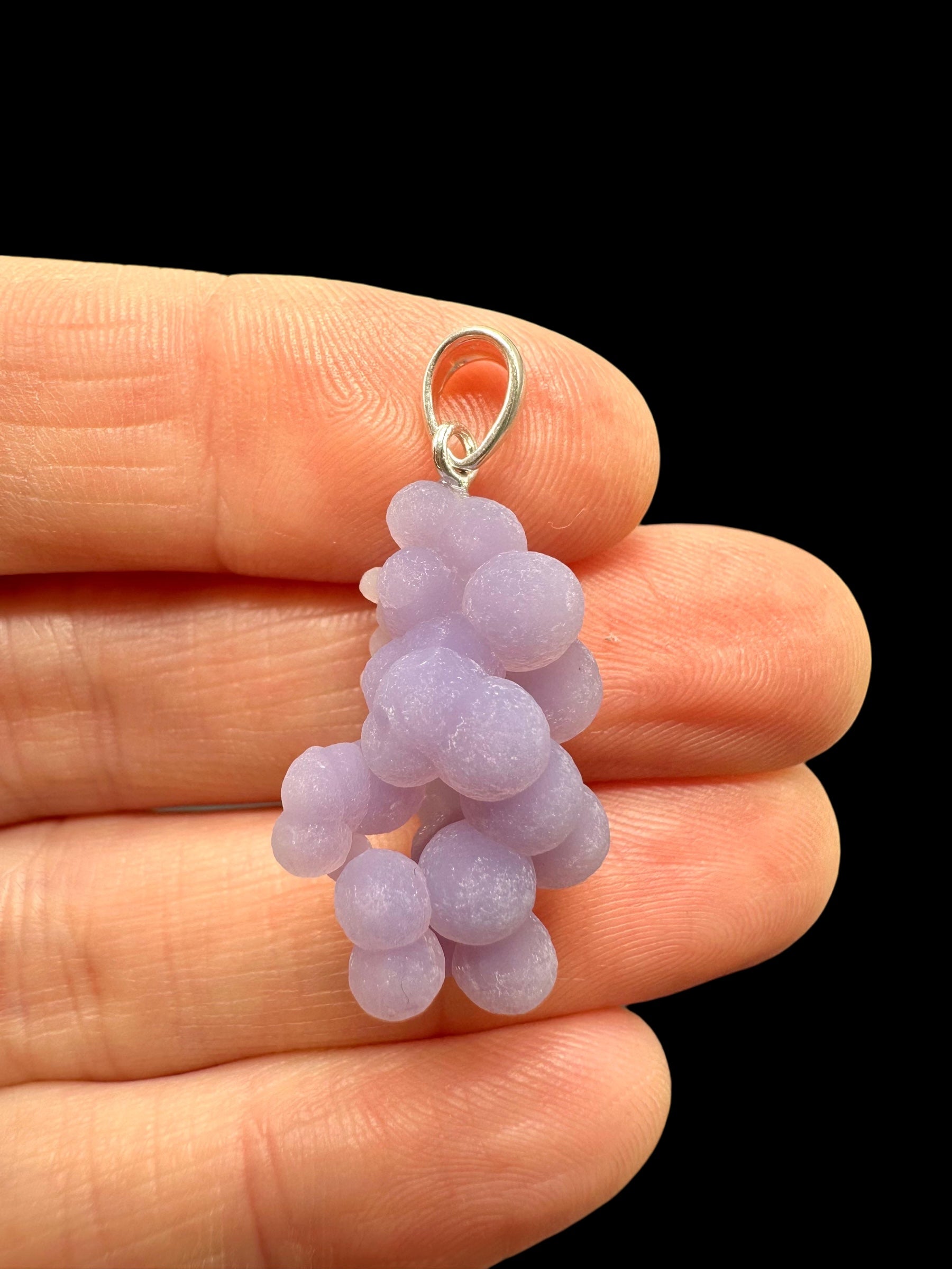 Silver grape chalcedony pendant - SP/HCH048