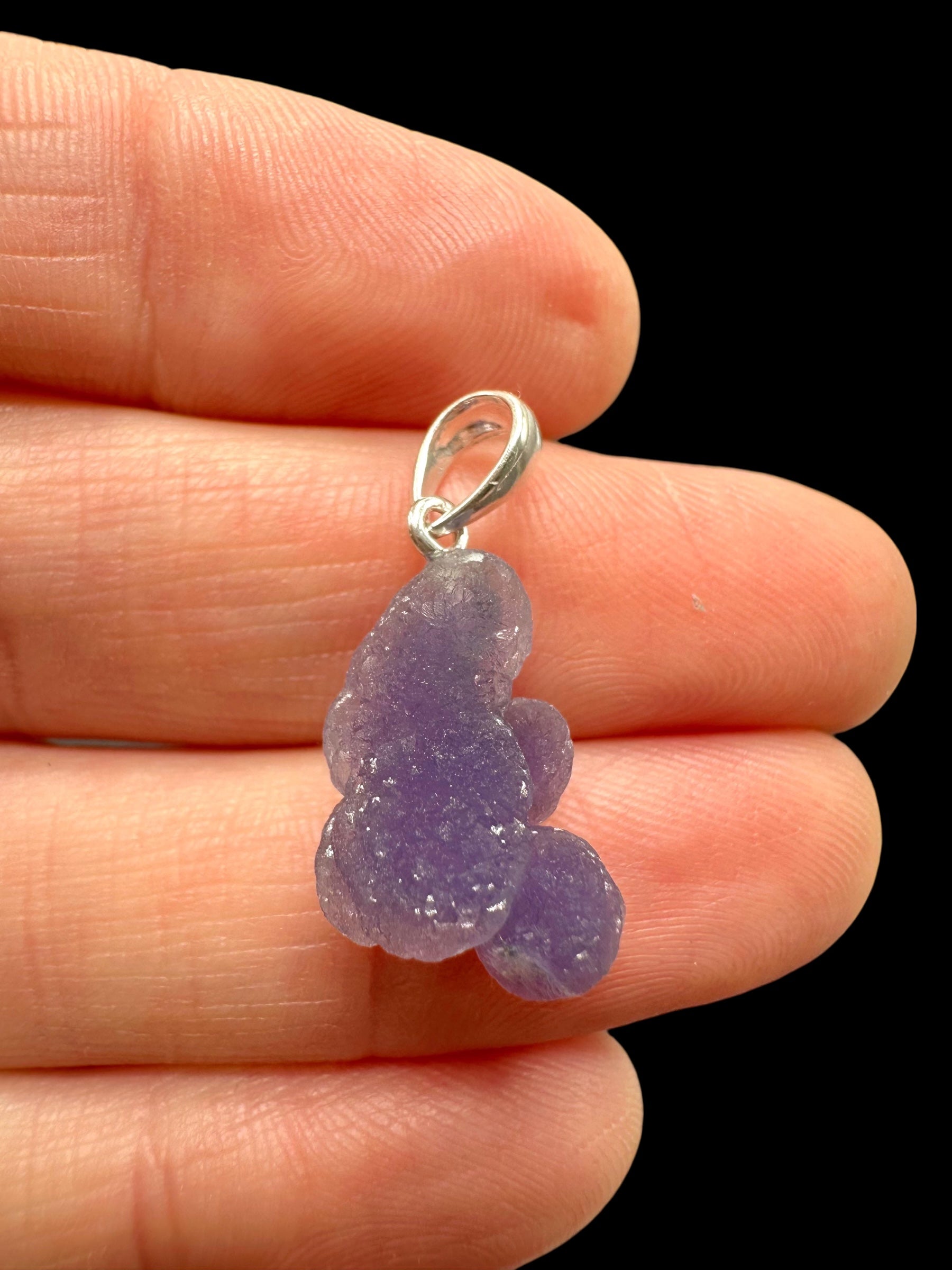 Silver grape chalcedony pendant - SP/HCH049