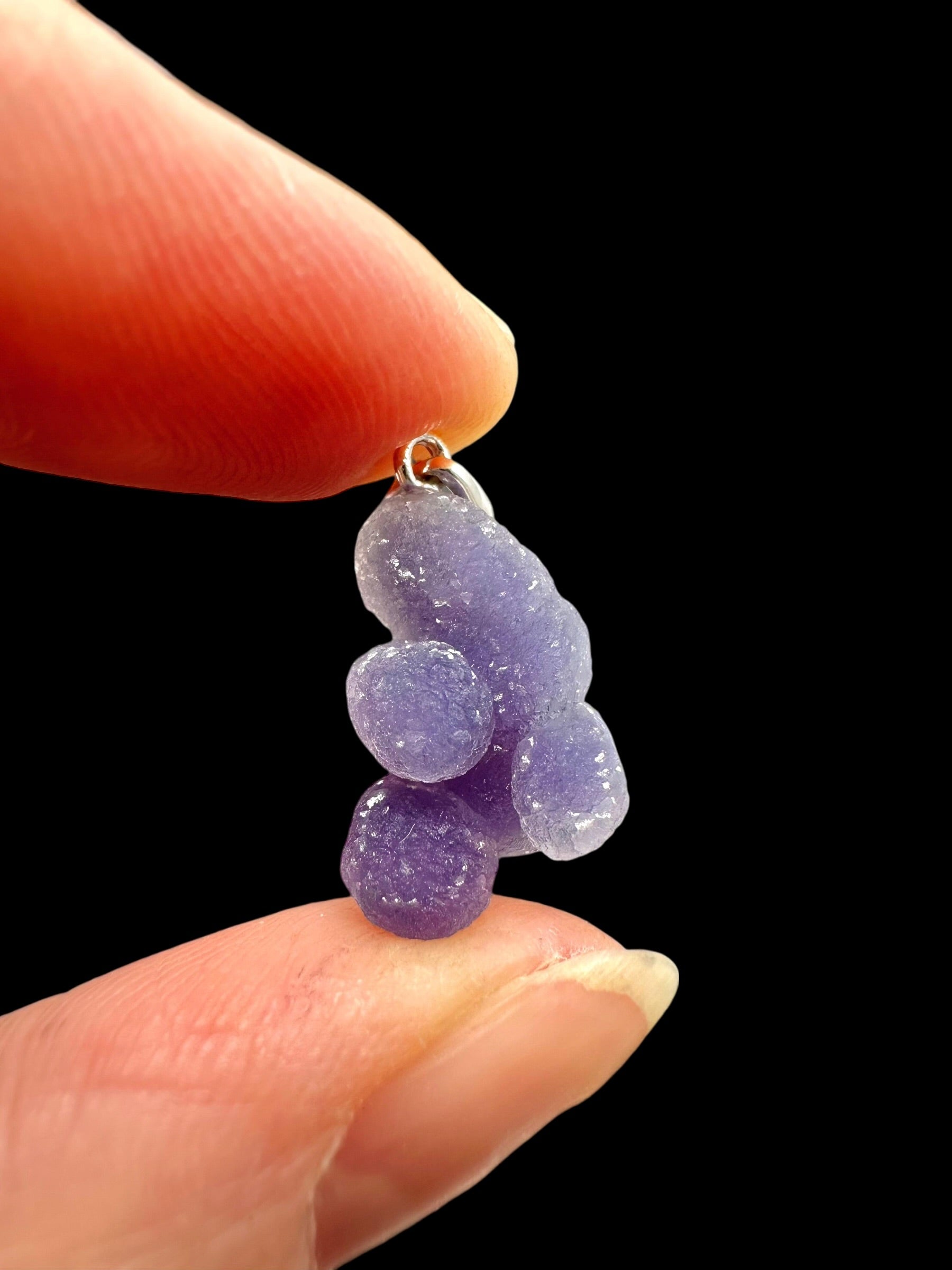 Silver grape chalcedony pendant - SP/HCH049