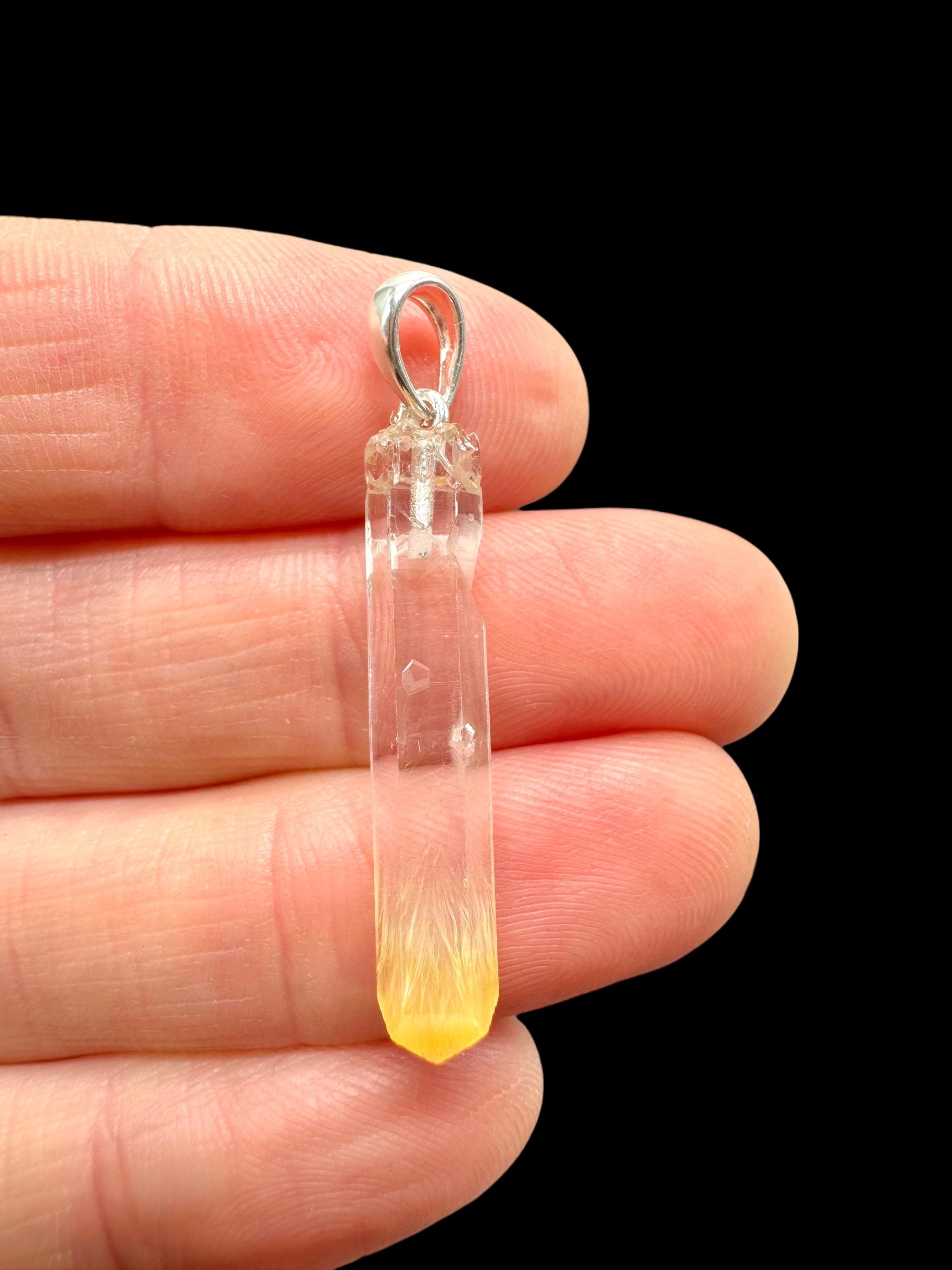 Silver mango crystal pendant – Colombia - SP/MN01